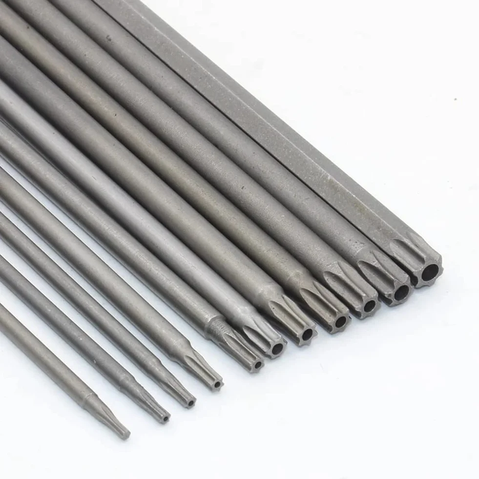 11 sztuk 150mm długi magnetyczny wkrętak torx bity z łbem płaskim sabotaż T6-T40 zestaw wierteł narzędzie ręczne do wkrętarki elektrycznej wiertarki