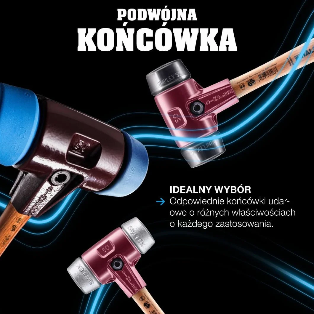 Halder 3002060 60 mm 3002 gumowy młotek "Simlpex" EH Soft-Face - wielokolorowy