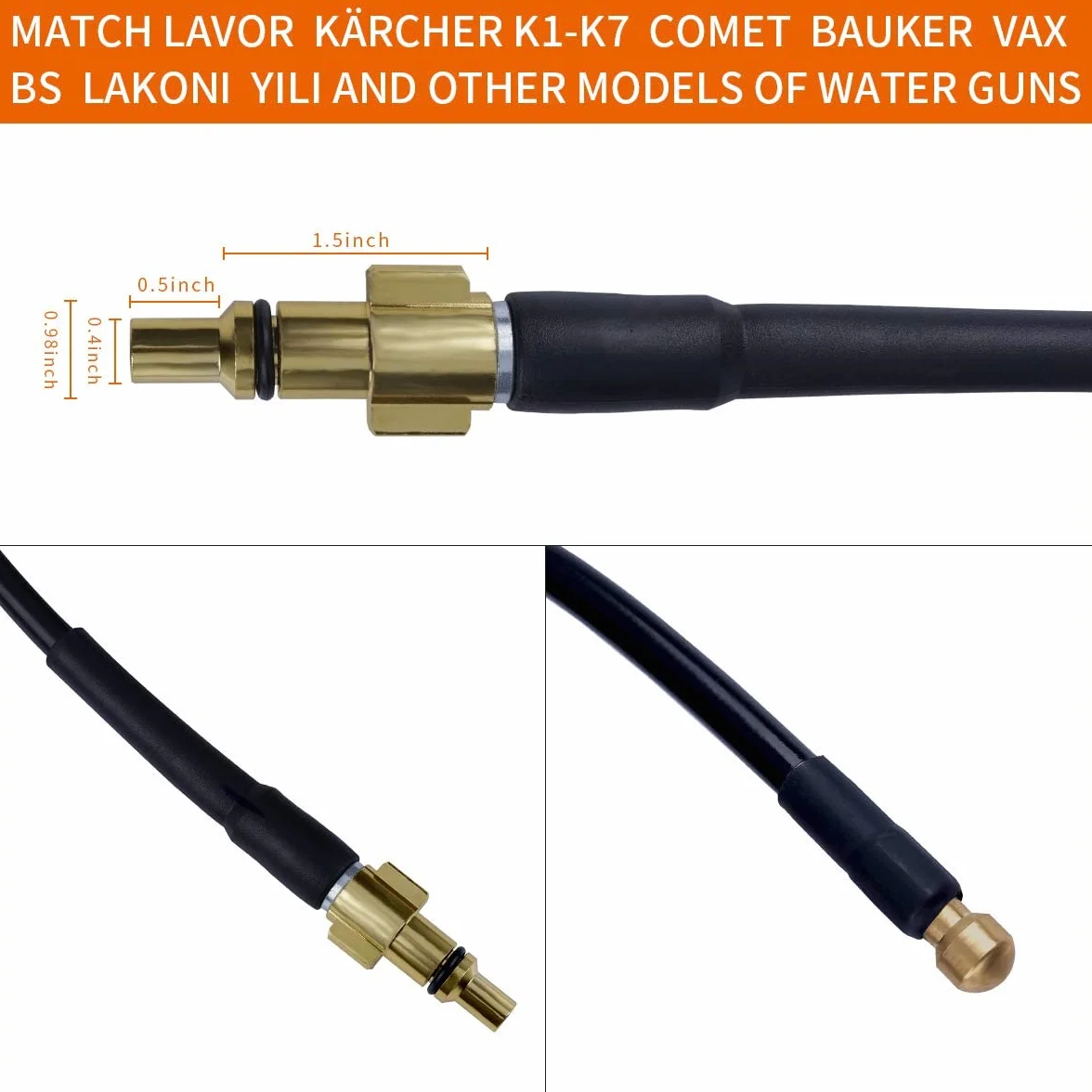Wąż do myjki ciśnieniowej 160 BAR 2300 PSI do Karcher K1-K7 10 m