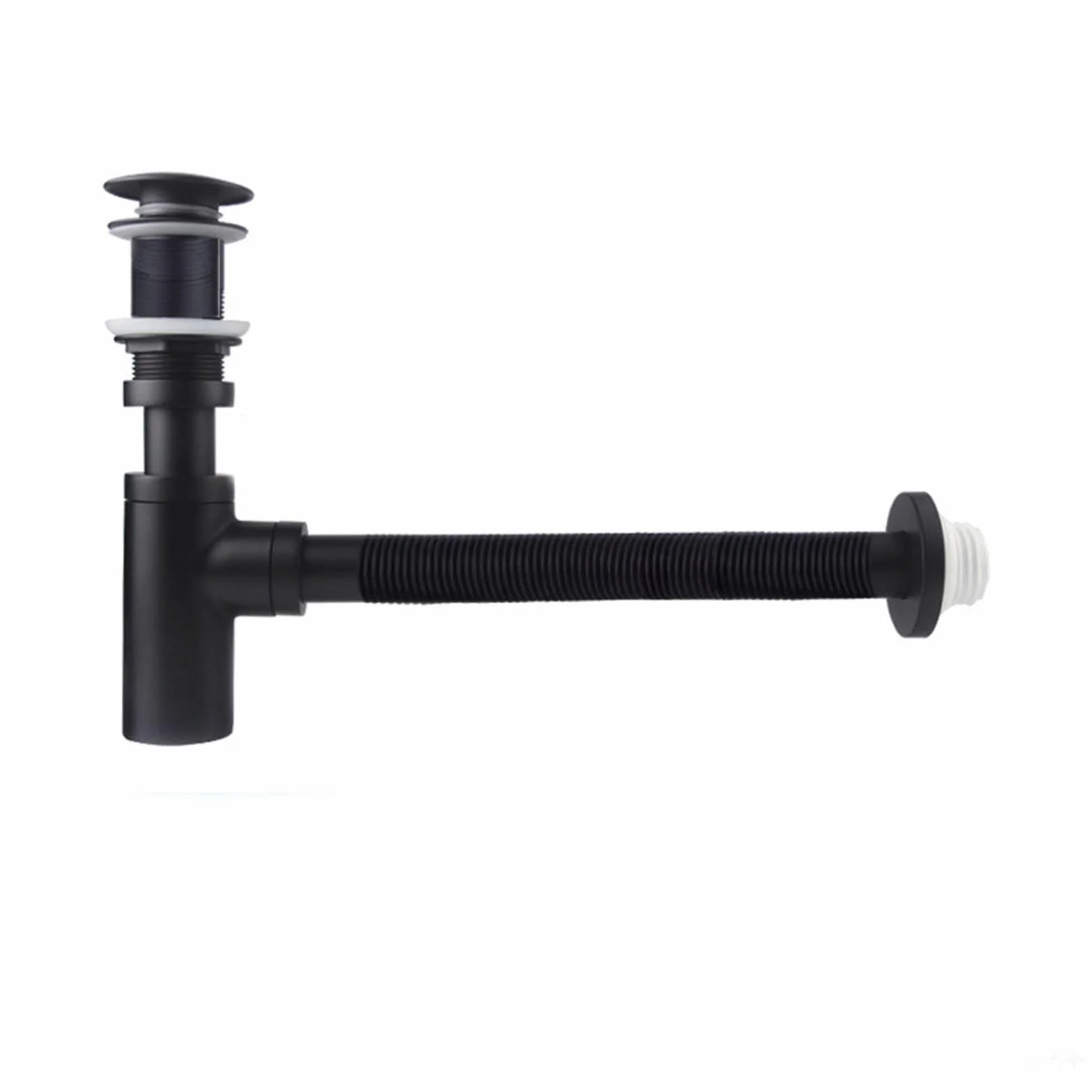 wtyczka do umywalki, wtyczka do zlewu, wyskakujące wtyczki do zlewu Syfon do umywalki zlewozmywakowej Syfon typu P 30 cm Elastyczna rura Syfon do butelki z umywalką Mosiężna umywalka łazienkowa Syfon