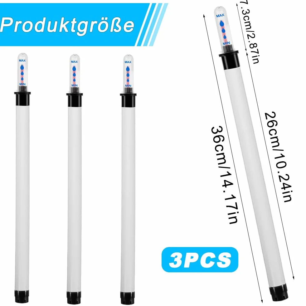 Joycabin 3 sztuki wskaźników poziomu wody do roślin, 36 cm duży wskaźnik poziomu wody do hydrokultury, wskaźnik nawodnienia do roślin pokojowych, wskaźnik nawodnienia do roślin zamienny dla donic i