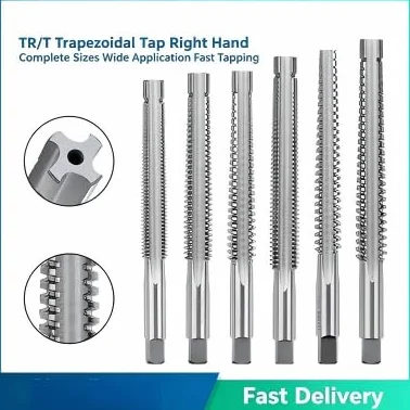 Do gwintowników trapezowych TR HSS gwint prawy TR8 TR12 TR14 TR26, stal szybkotnąca, gwintownik trapezowy do metalu, drewna, tworzywa sztucznego (16 x 4,0)