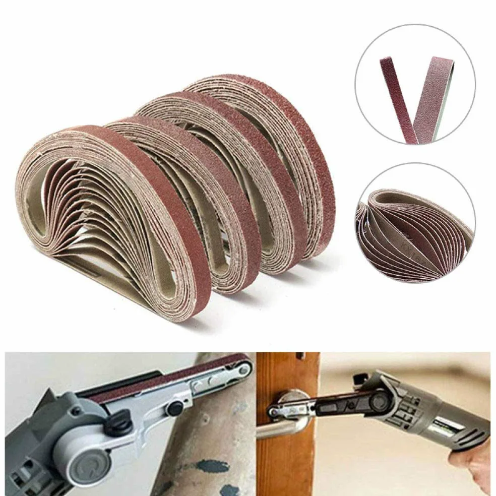 50 sztuk 13 * 457MM taśmy szlifierskie 40-800 ziarnistości papier ścierny taśma ścierna do szlifierki narzędzie ścierne drewno do polerowania metalu, 180,13x457mm