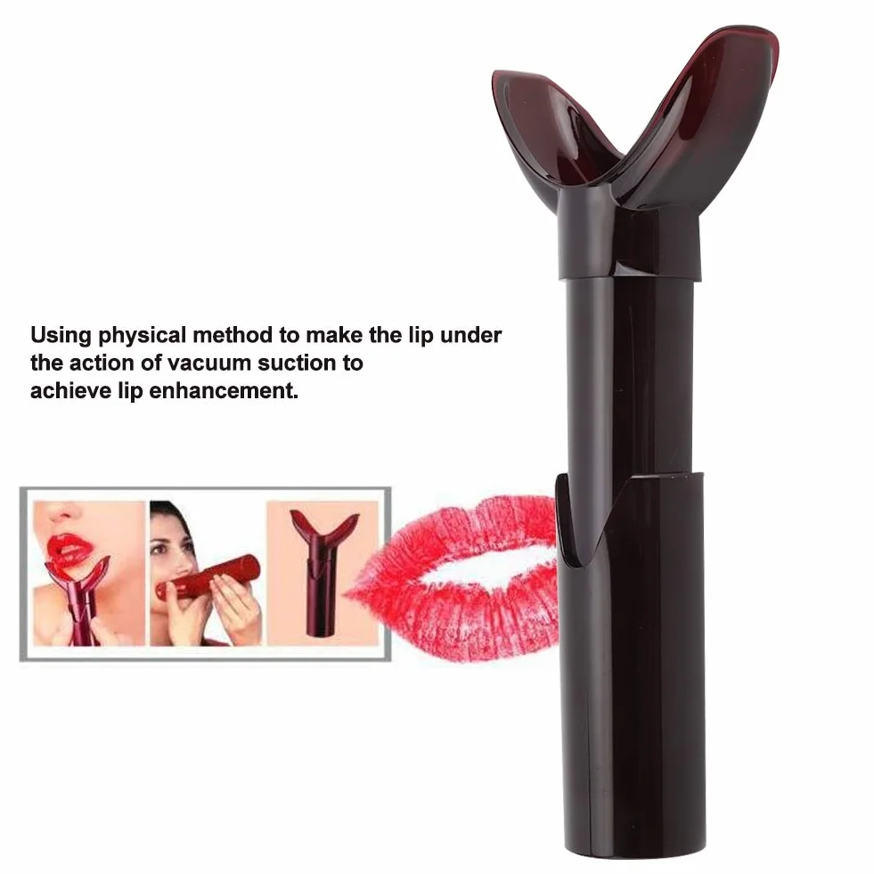 Lip Enhancer Plumper Tool, Lip Plumper Ssanie Przenośny Wzmacniacz Ręczne Akcesoria do ulepszeń Narzędzie do Pielęgnacji Ust (Ciemno czerwony)