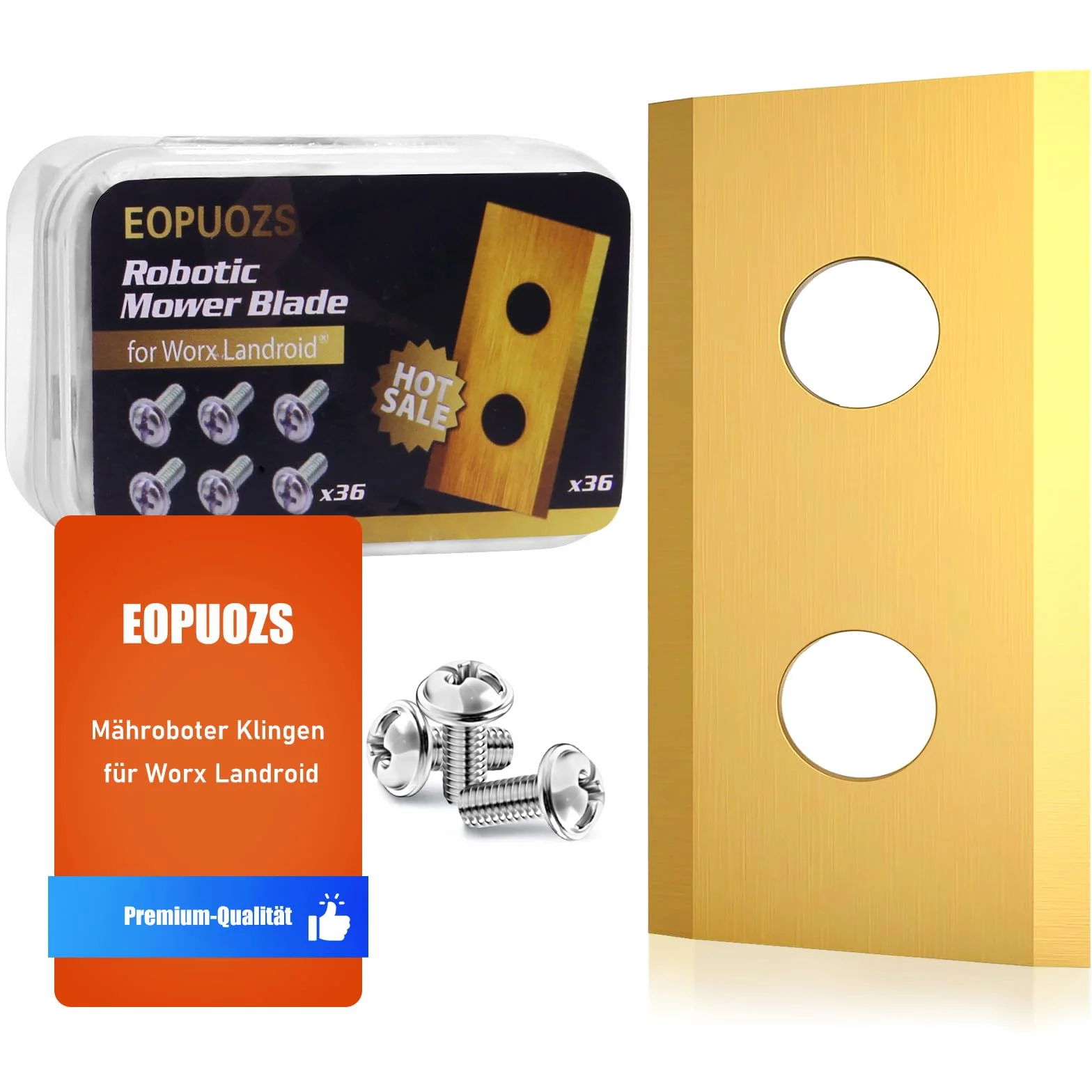 36PCS ostrza do robota koszącego Worx Landroid ostrza tytanowe ostrza zamienne, do robota koszącego ostrza zamienne części zamienne akcesoria