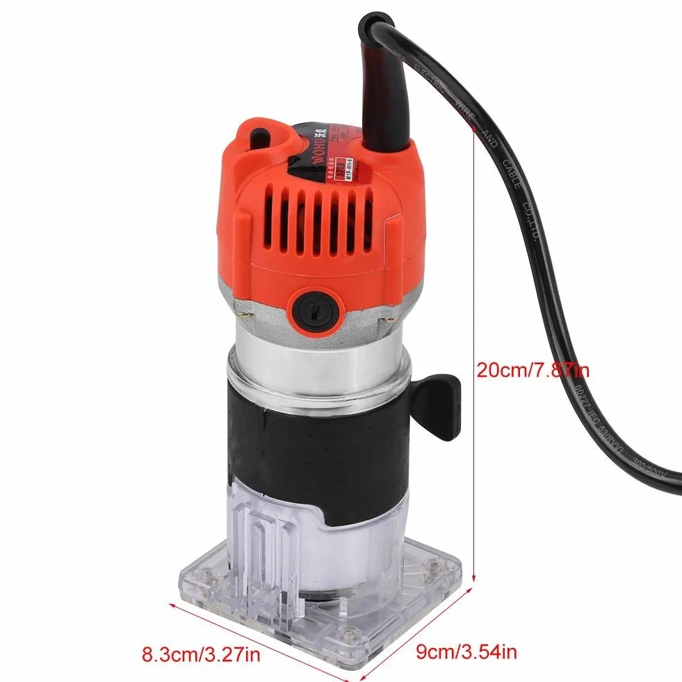 Potężny elektryczny elektryczny router do maszynki do strzyżenia drewna do laminowania router stolarski, 580 W 30000 obr./min