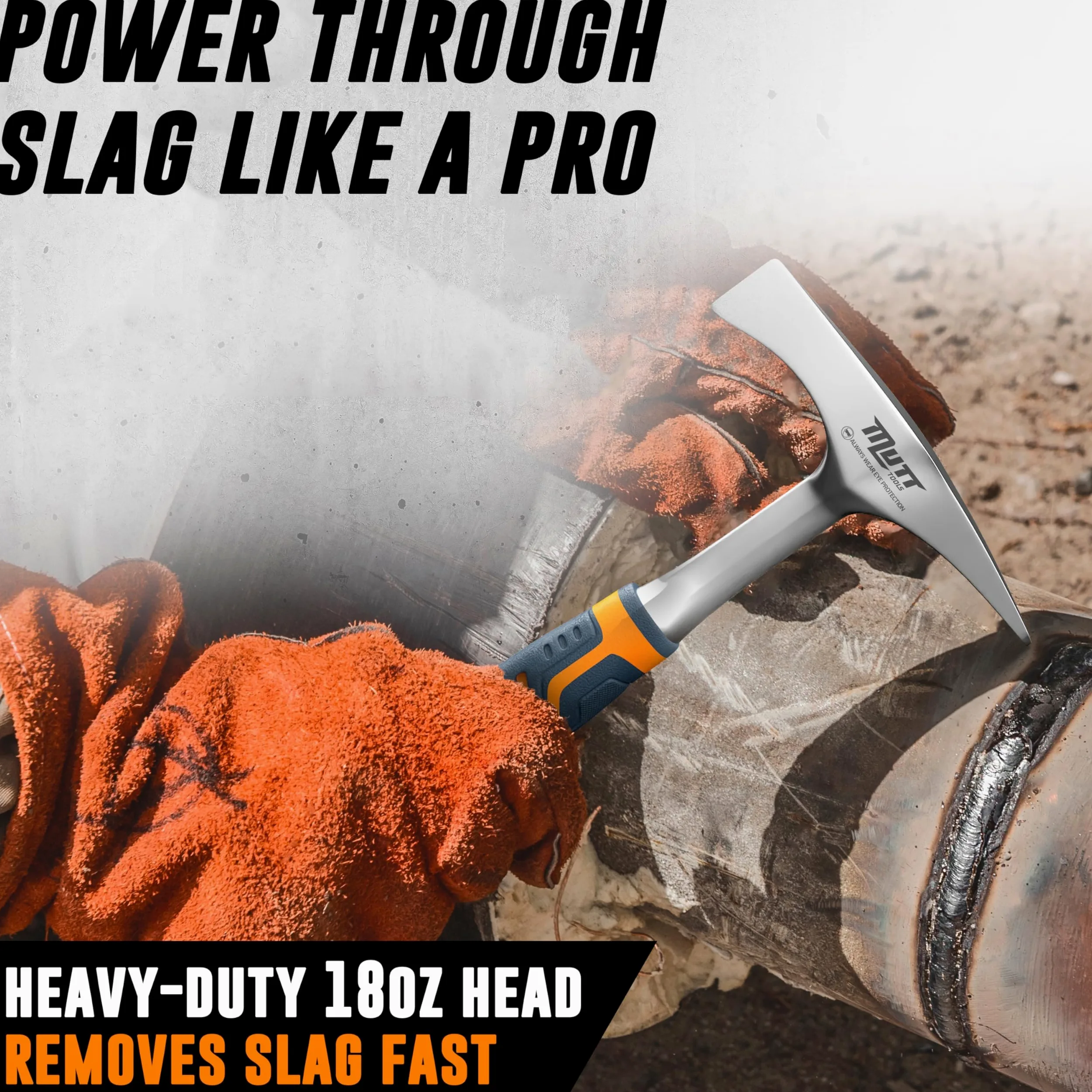 AMERICAN MUTT TOOLS Młotek spawalniczy 400 ml – młot żużlowy, młot udarowy, młot do odpryskiwania, młotek Chipi