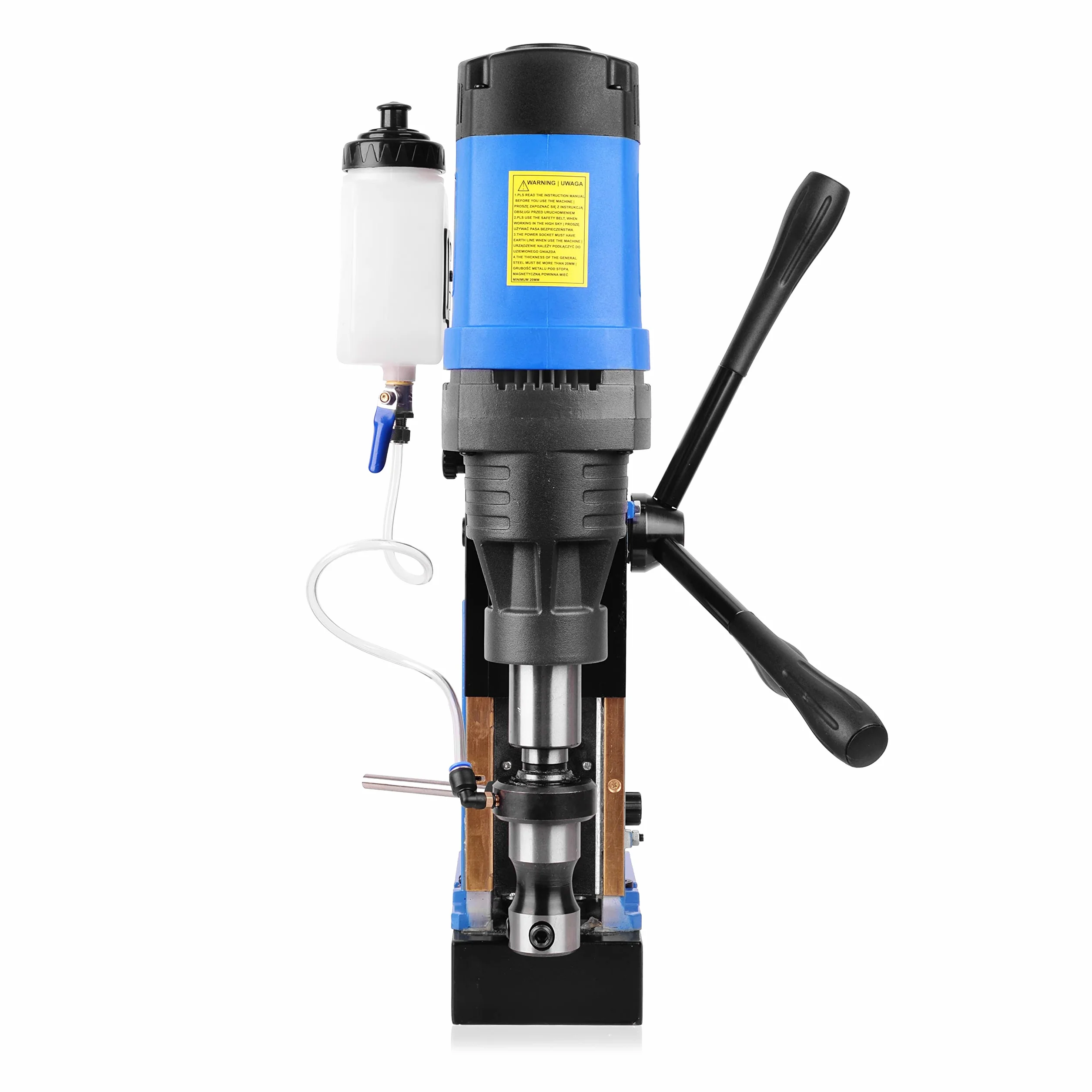 STAKO Wiertarka Magnetyczna SCY-2800RE – 2050 W – Ø 80 mm – Siła Magnetyczna 17000 N – 17 kg – Wrzeciono MT3 – Przenośna Magnesówka do Obróbki Metalu i Gwintowania – Zestaw 2