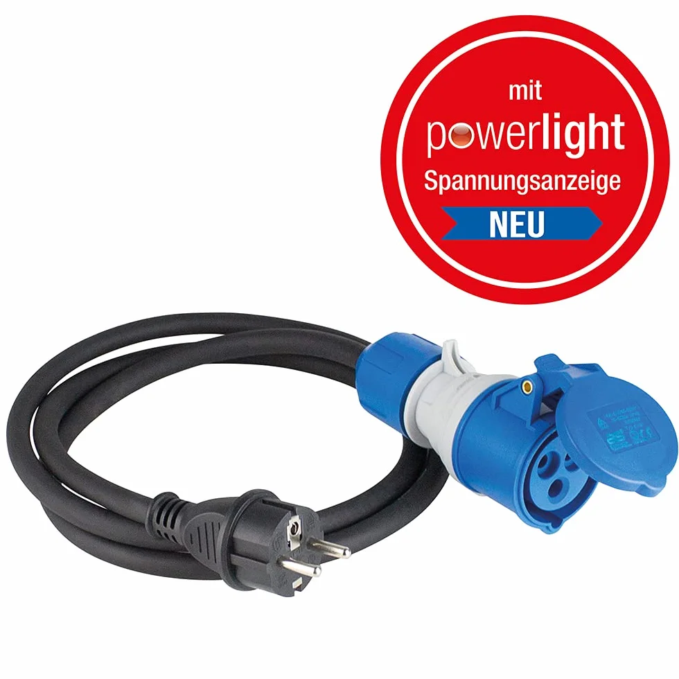 as - Schwabe 61406 CEE Przedłużacz Zasilania 16 A, IP44, Czarny