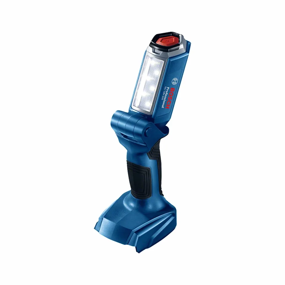 Bosch Professional system 18V: akumulatorowa lampa budowlana GLI 18V-300 (strumień świetlny 300 lm, maksymalny czas pracy 18V 300 mih)