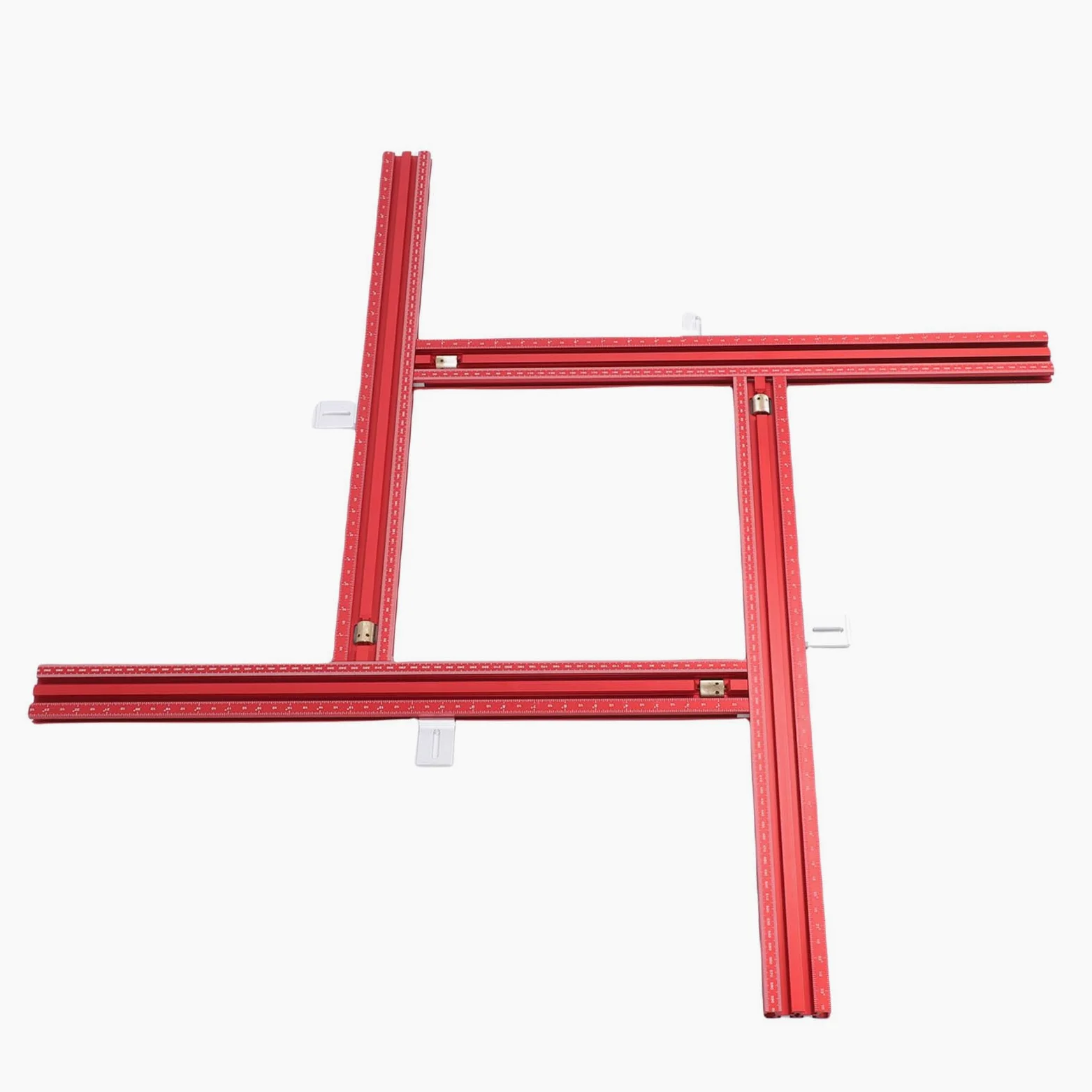 Fafeicy System Prowadnic Aluminiowych do Obróbki Drewna 600 Mm Regulowany Przyrząd Równoległy z Szablonem Frezarki do Prowadnic i Akcesoriami do Szyn