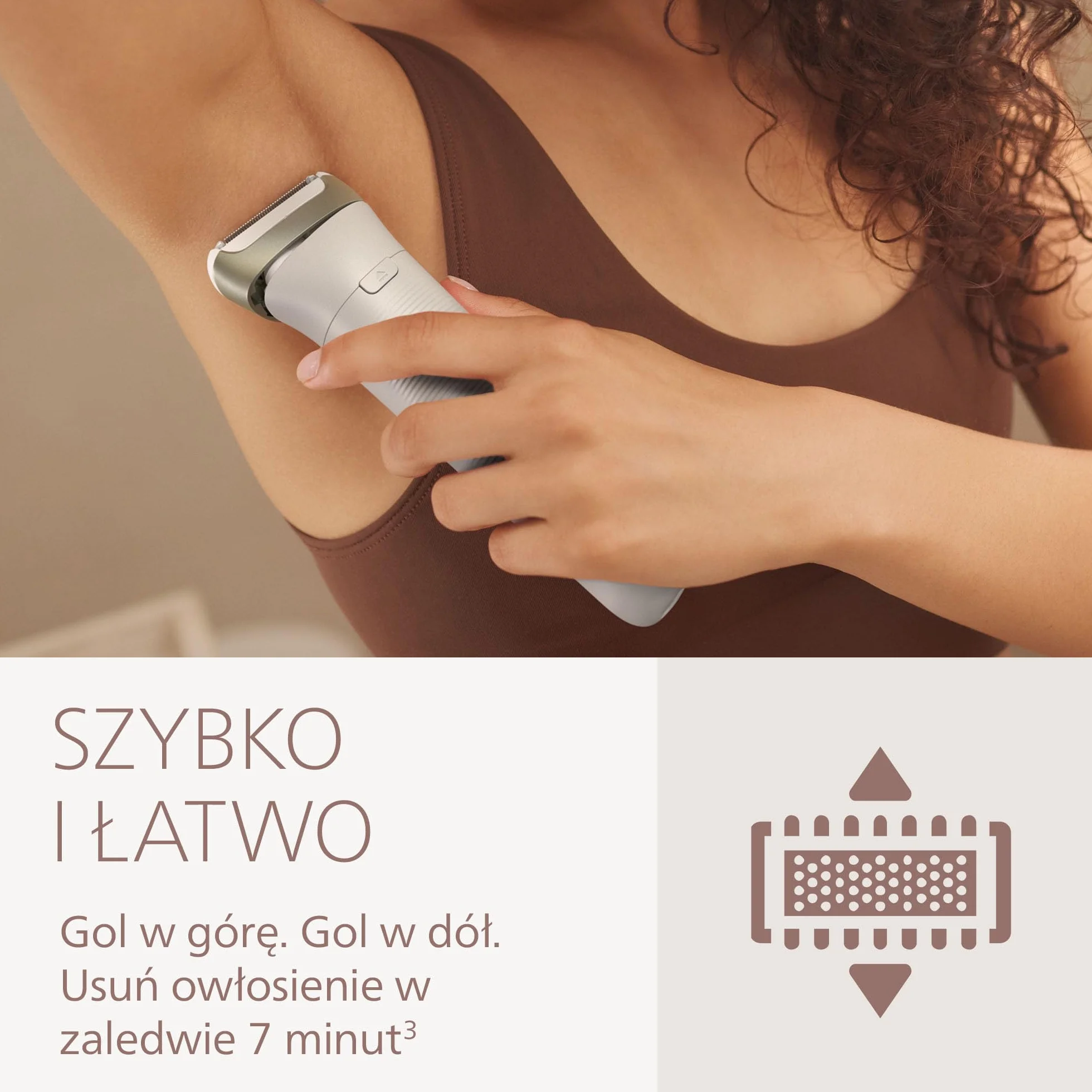 Philips Golarka damska serii 8000 – bezprzewodowa golarka elektryczna do golenia na mokro i na sucho, elastyczna głowica goląca, do twarzy, nóg, ciała i okolic bikini, model BRL159/00