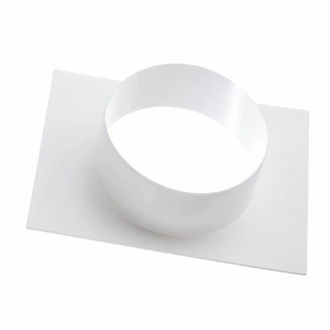 150 mm proste złącze kanałowe z kołnierzem - okrągły przewód PVC - rura wentylacyjna - płyta ścienna