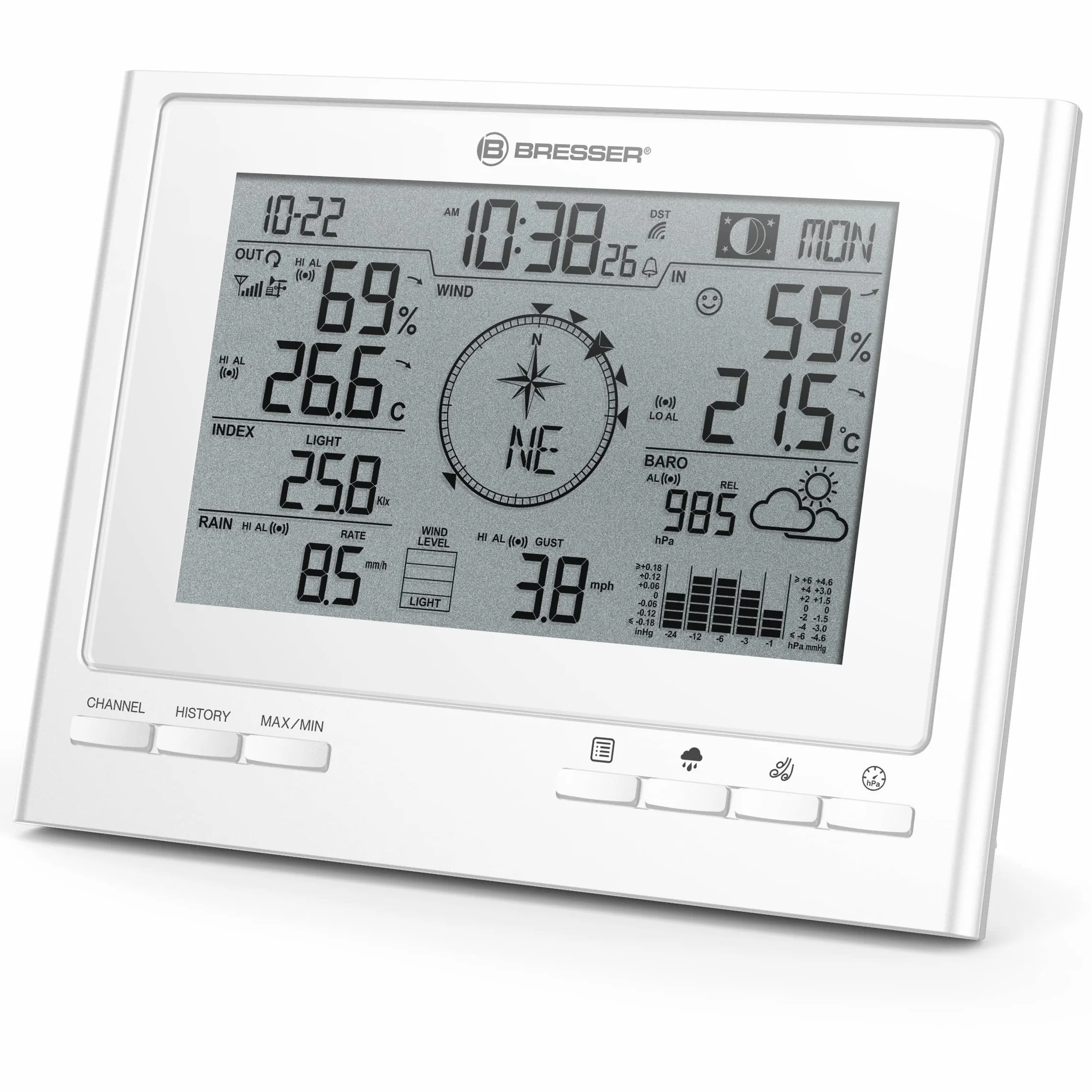Bresser stacja bazowa do centrum pogodowego ClimateScout biały 7003100
