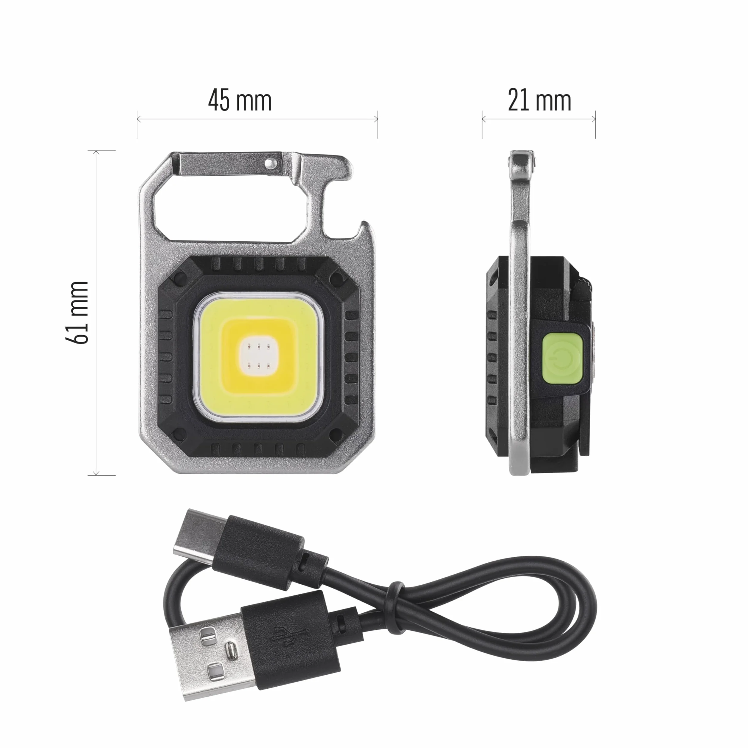 EMOS Mini Lampa Robocza LED z 7 Trybami Świecenia - Do Plecaka, Wielokrotnego Ładowania, Wodoszczelna, z Magnesem/Stojakiem/Klipsem, Odporna Na Uderzenia