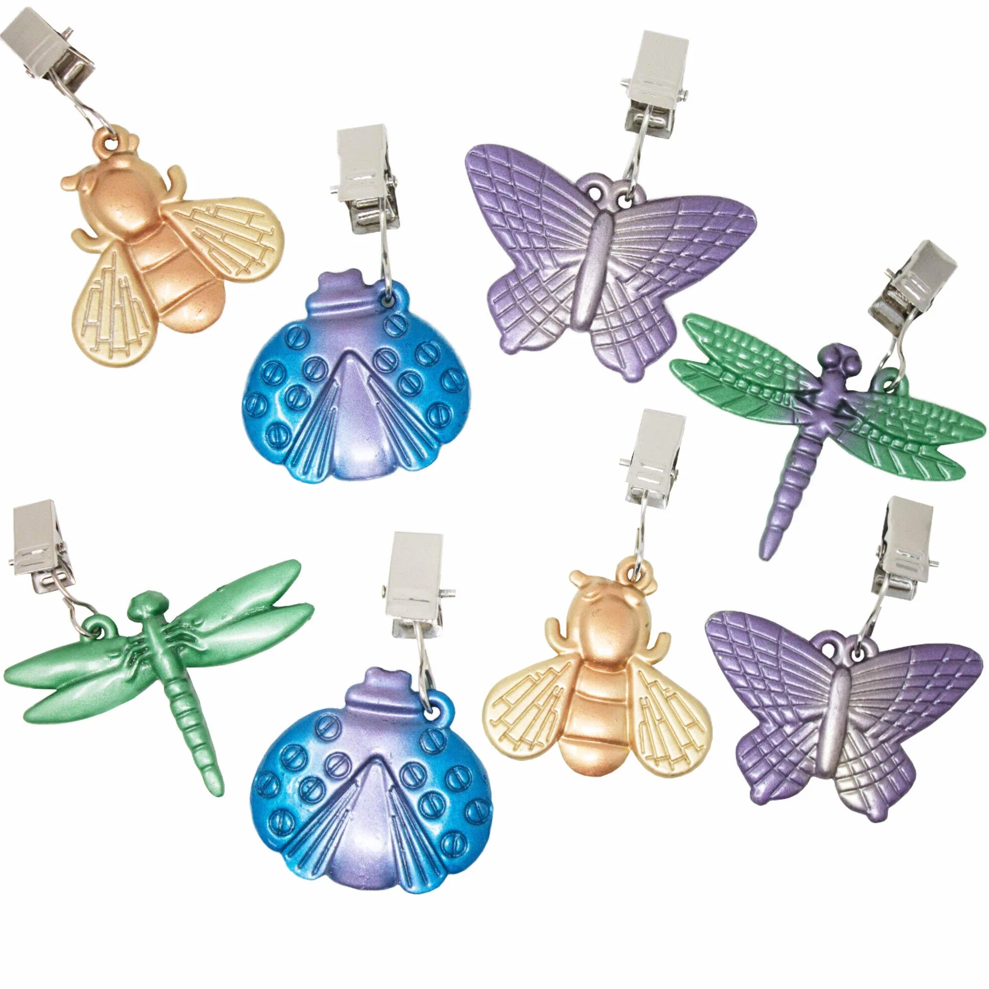 Obciążniki do obrusu motyl kolorowe z klamrą metalowe 6,5 x 5,5 cm 40 g
