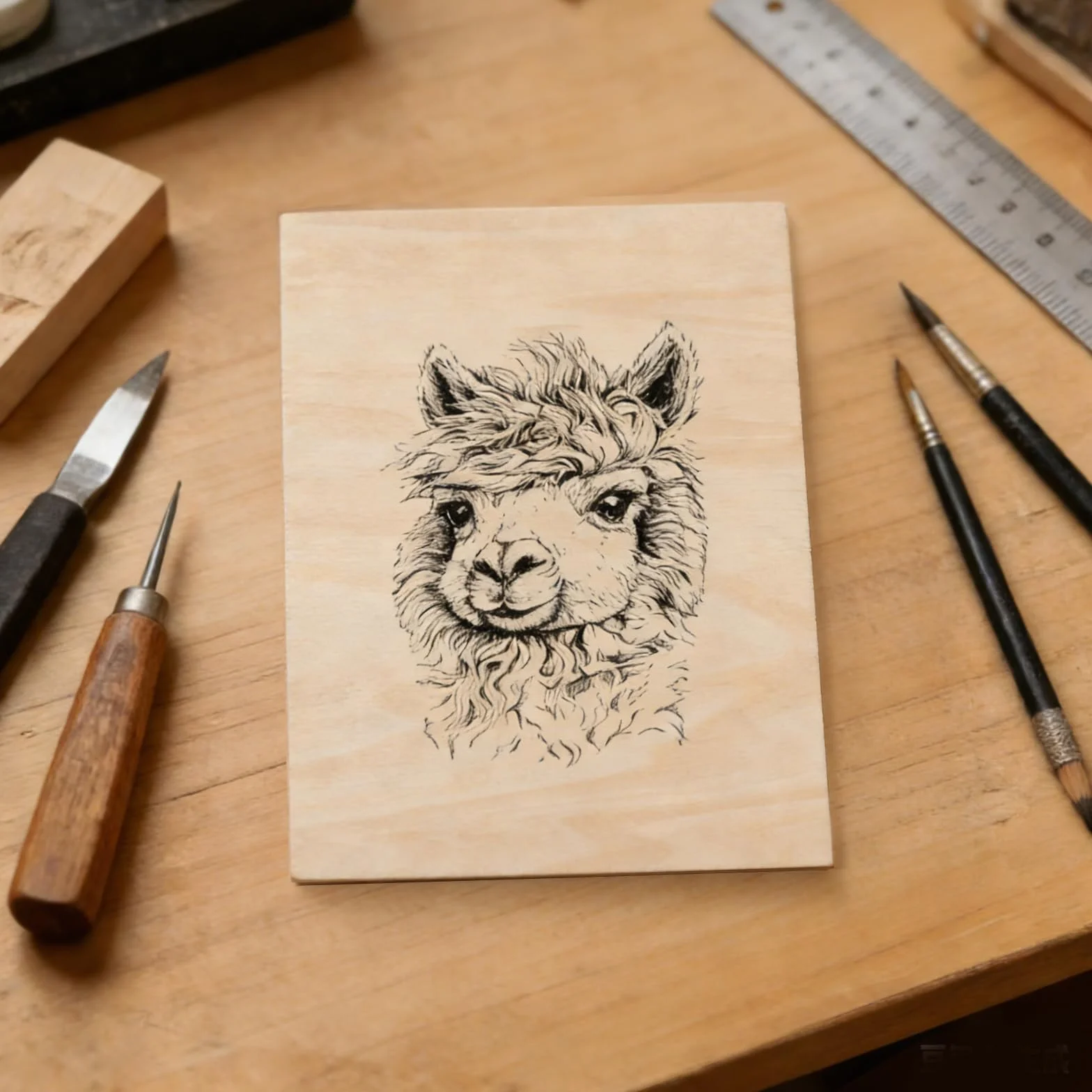 Płyty drewniane do majsterkowania, sklejka, 4 mm, laserowe malowanie, sklejka, format A5, drewno lipowe, zestaw 6 sztuk, dwustronne gładkie - do grawerowania, lasera, modelarstwa, drewna