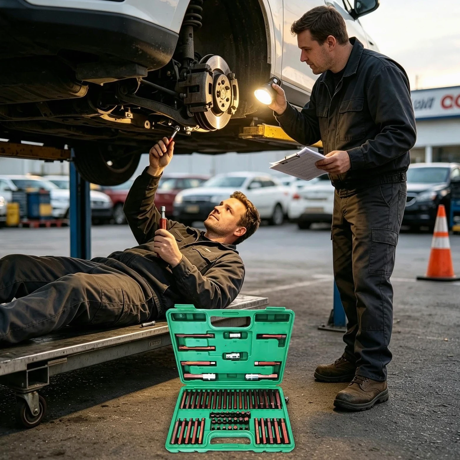 Zestaw Bitów Dynamometrycznych Zestaw bitów do demontażu samochodu | Komplet Nasad Dynamometrycznych Z Grzechotką Do przemysłu, domu, warsztatu, garażu, dla mechaników i techników aut
