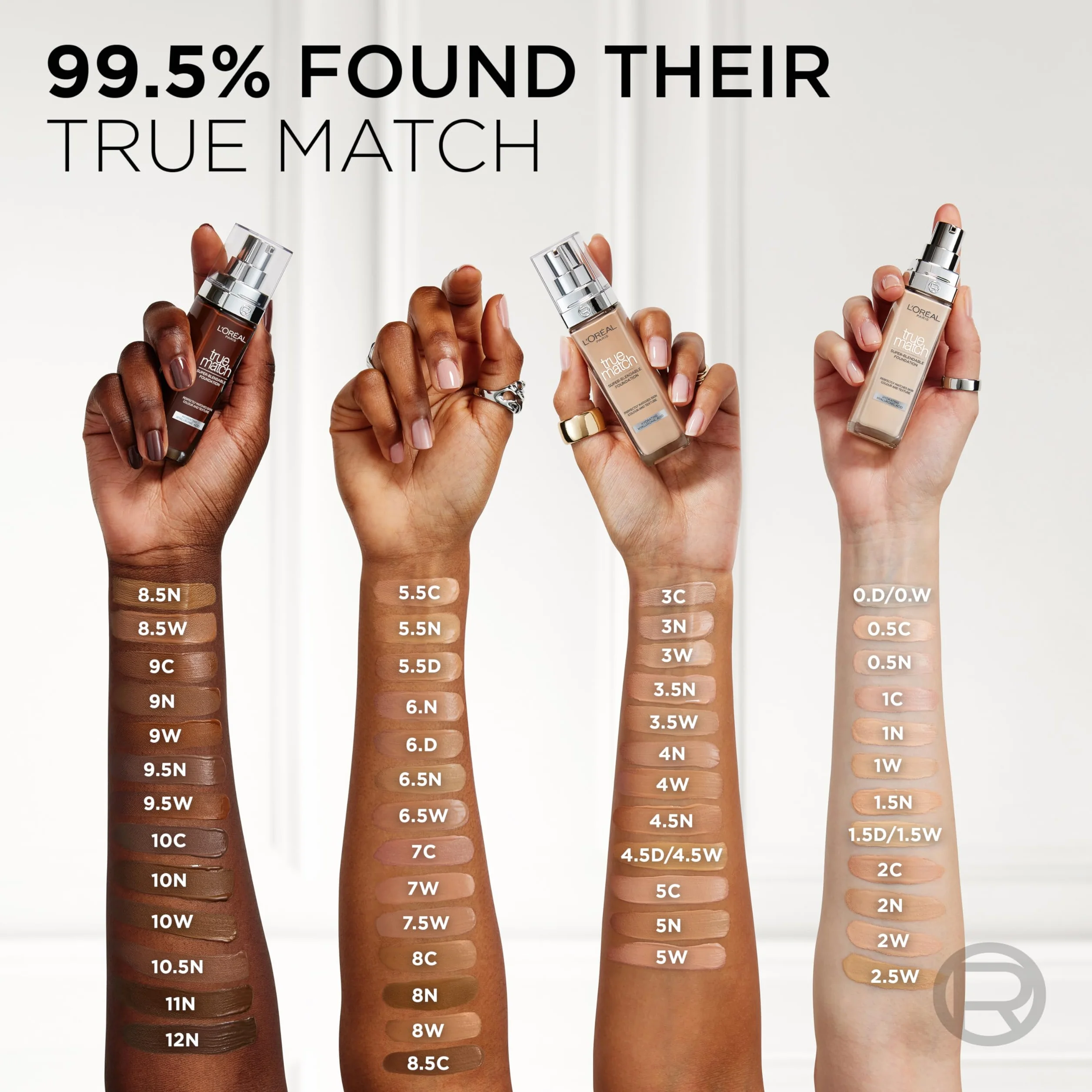 L'Oréal Paris True Match trwały podkład do twarzy w płynie, pielęgnujący z kwasem hialuronowym, SPF 17, 3.N Beige Creme, 30 ml