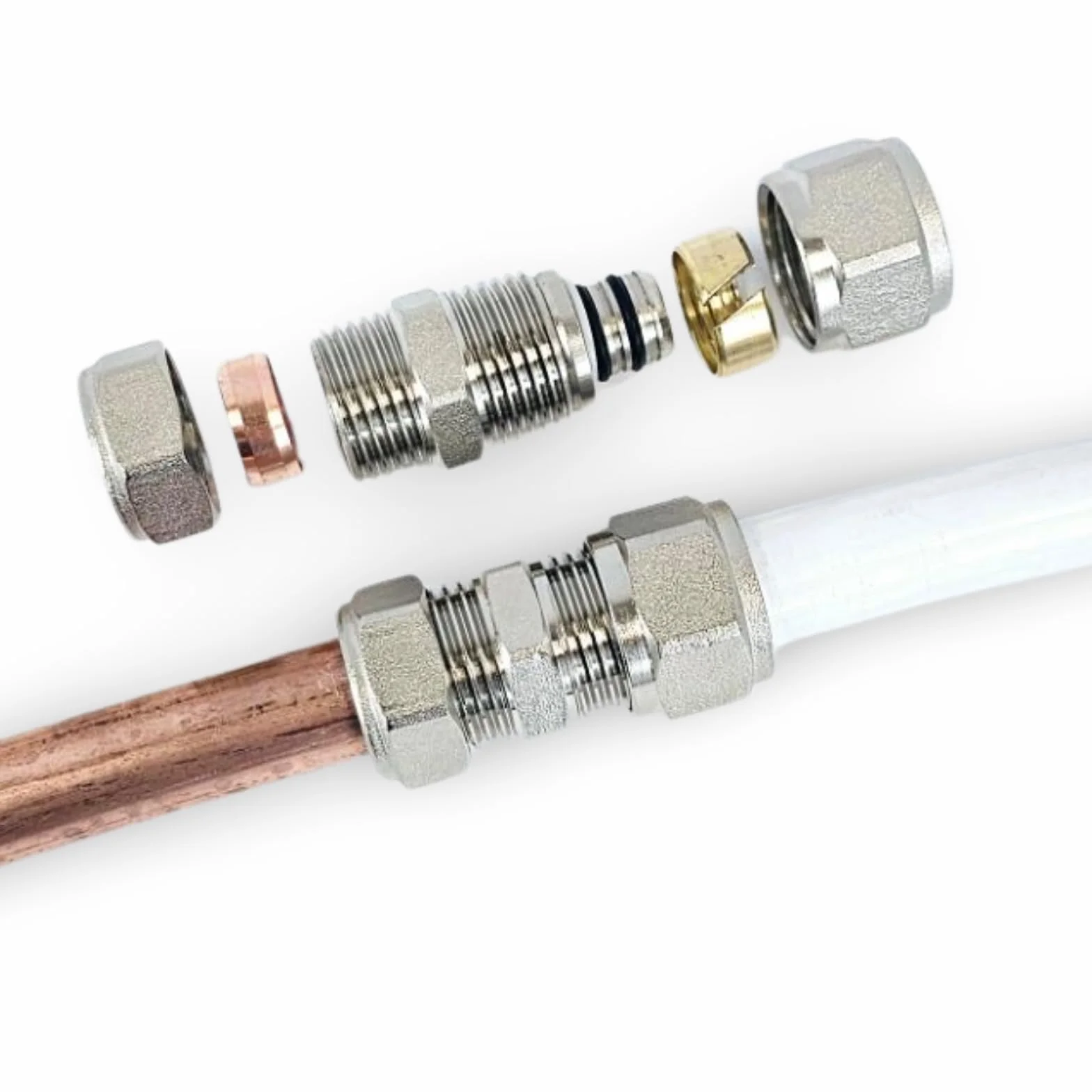 Adapter przejściówka PEX-CU 16x15 mm rura PEX na rurę miedzianą