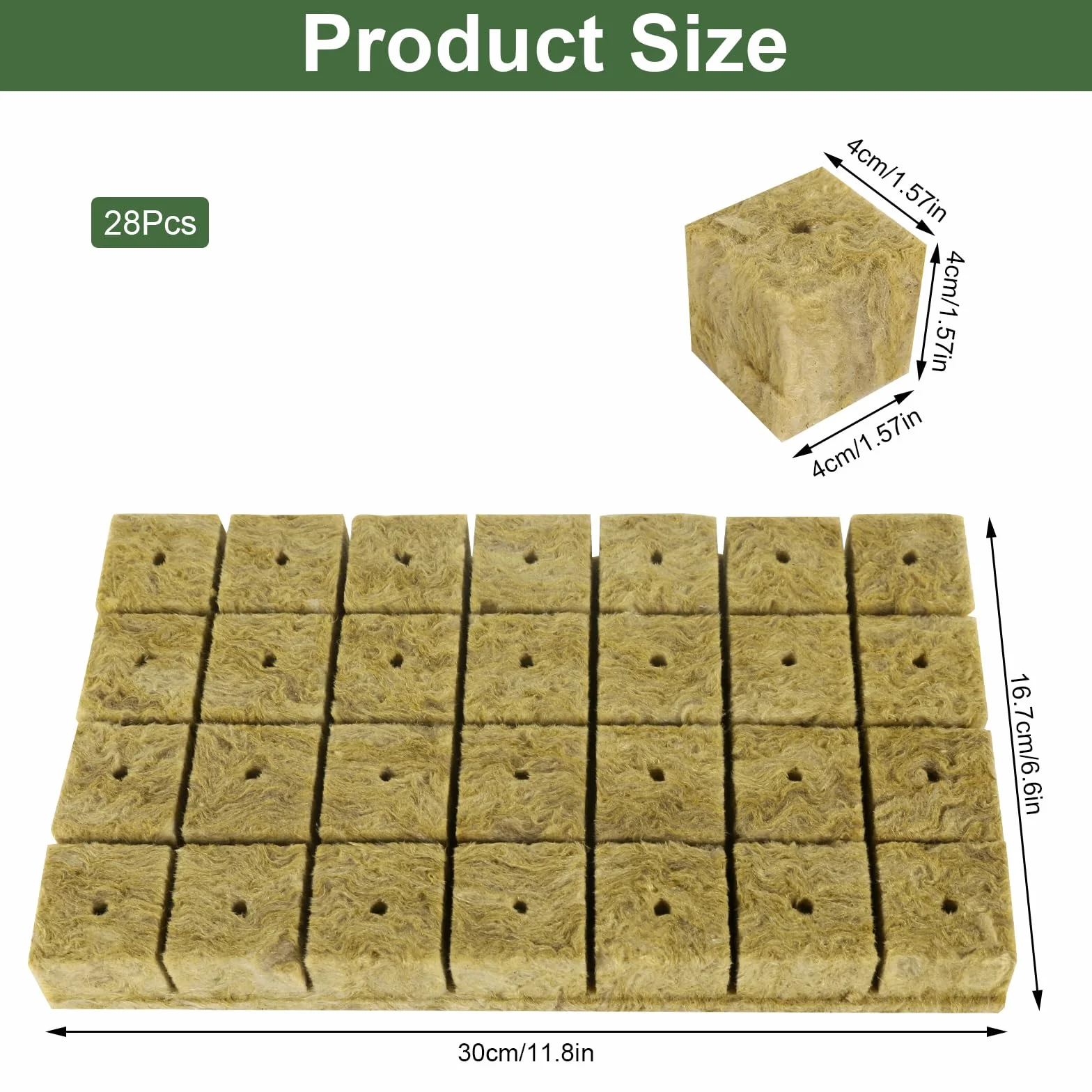 28 sztuk kostki do uprawy wełny skalnej hydroponiczne kostki do uprawy Rockwool kostki do uprawy bezglebowe wiadro do uprawy wełny skalnej blok do sadzonek rozmnażanie roślin (4 x 4 x 4 cm)