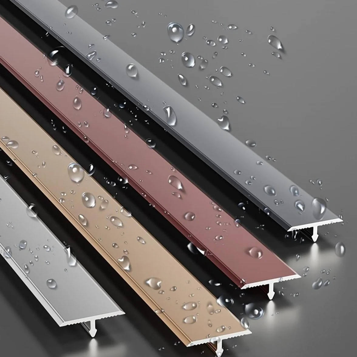 Wykończenie płytek, 90 cm * 3 szt. aluminiowe listwy do formowania T do progów, listwa wykładzinowa podłogowa, listwa przejściowa do podłogi, łatwa w instalacji, używana do łączenia szczelin