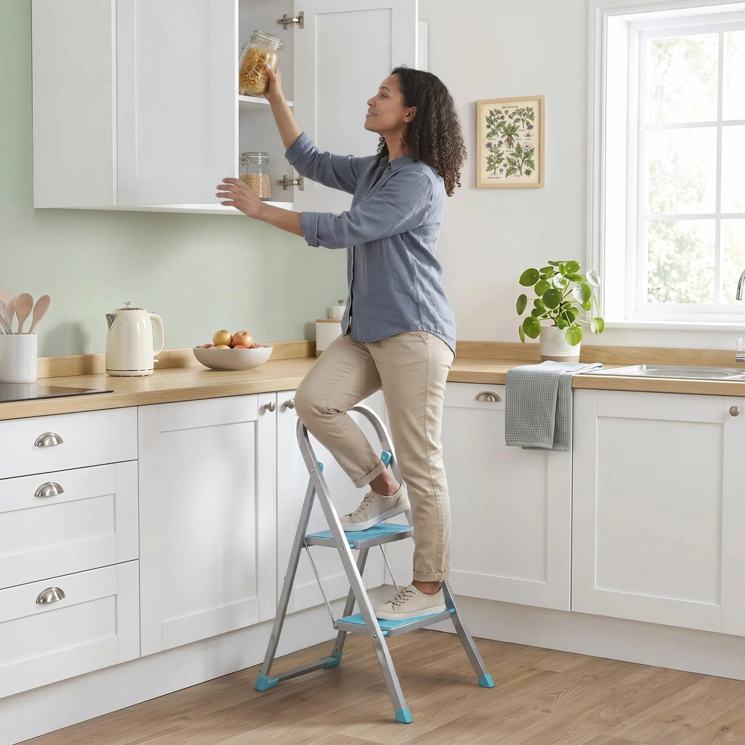 Beldray® LA023957TQ 2 Step DIY Hobby Stepladder, Turquoise