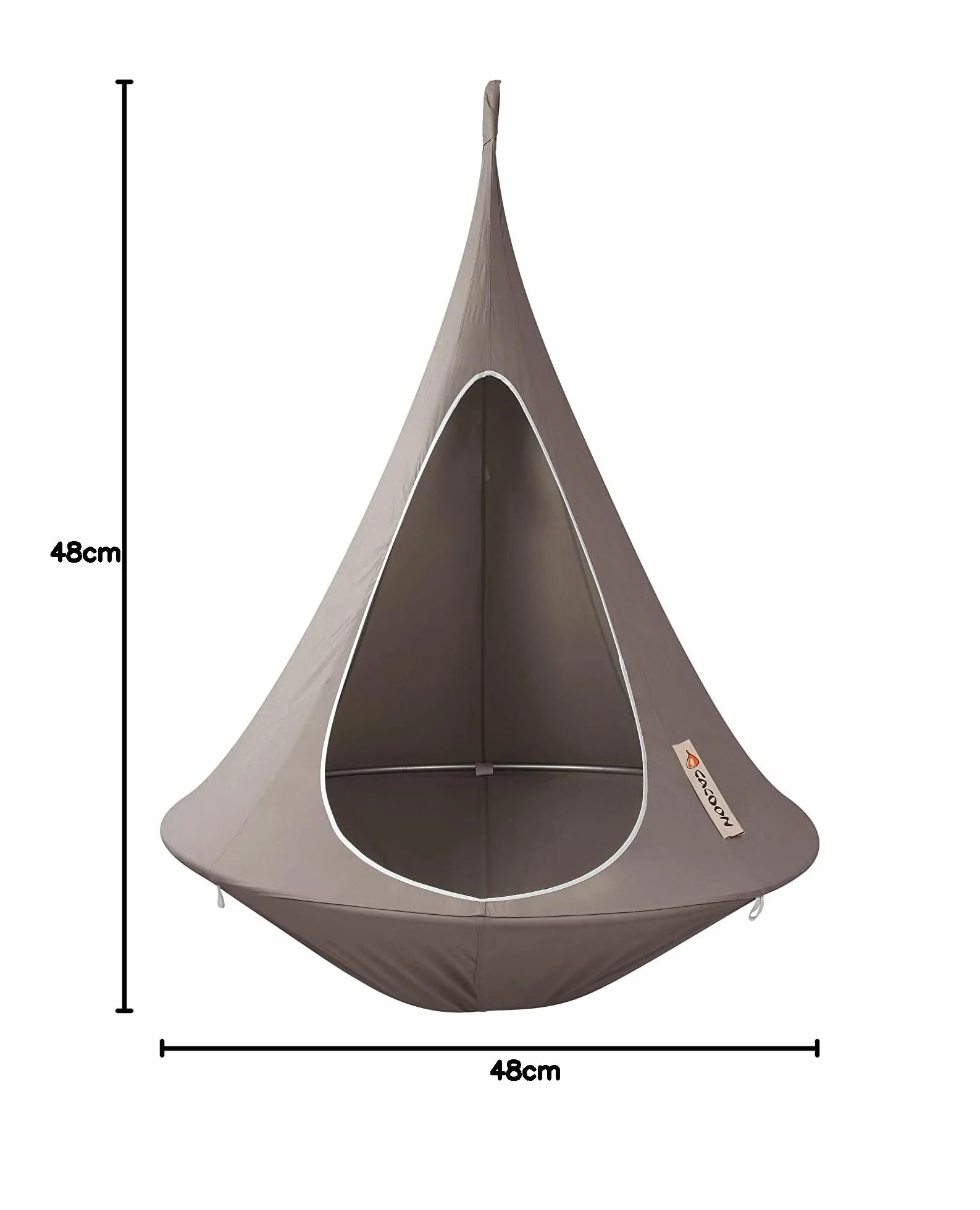 Cacoon fotel wiszący 120cm Taupe