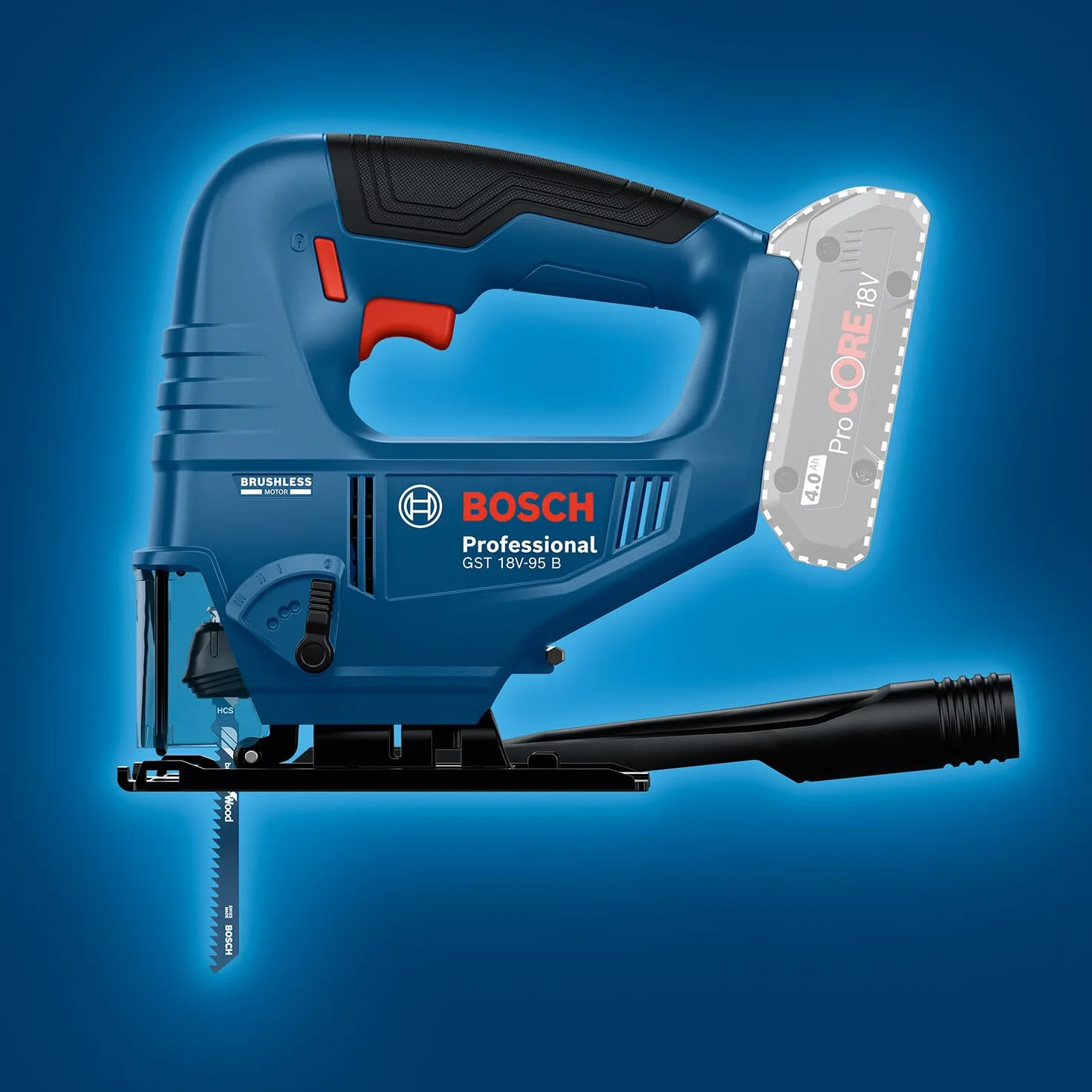 Bosch Professional 18 V firmy Bosch: wyrzynarka akumulatorowa GST 18V-95 B