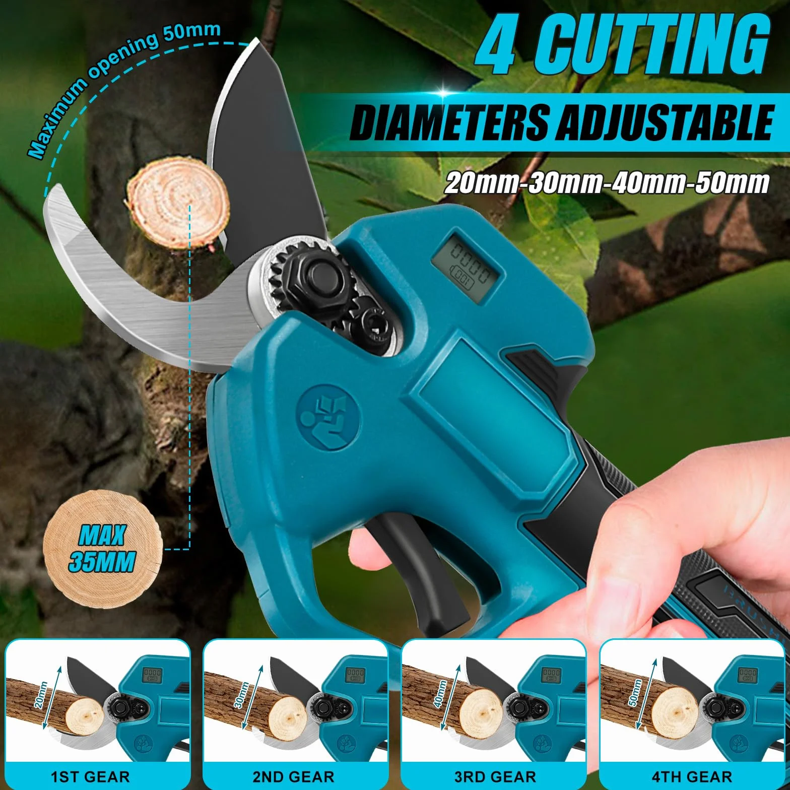 Makita Akumulatorowe nożyce do gałęzi bezszczotkowe 50 mm 35 mm 2 m
