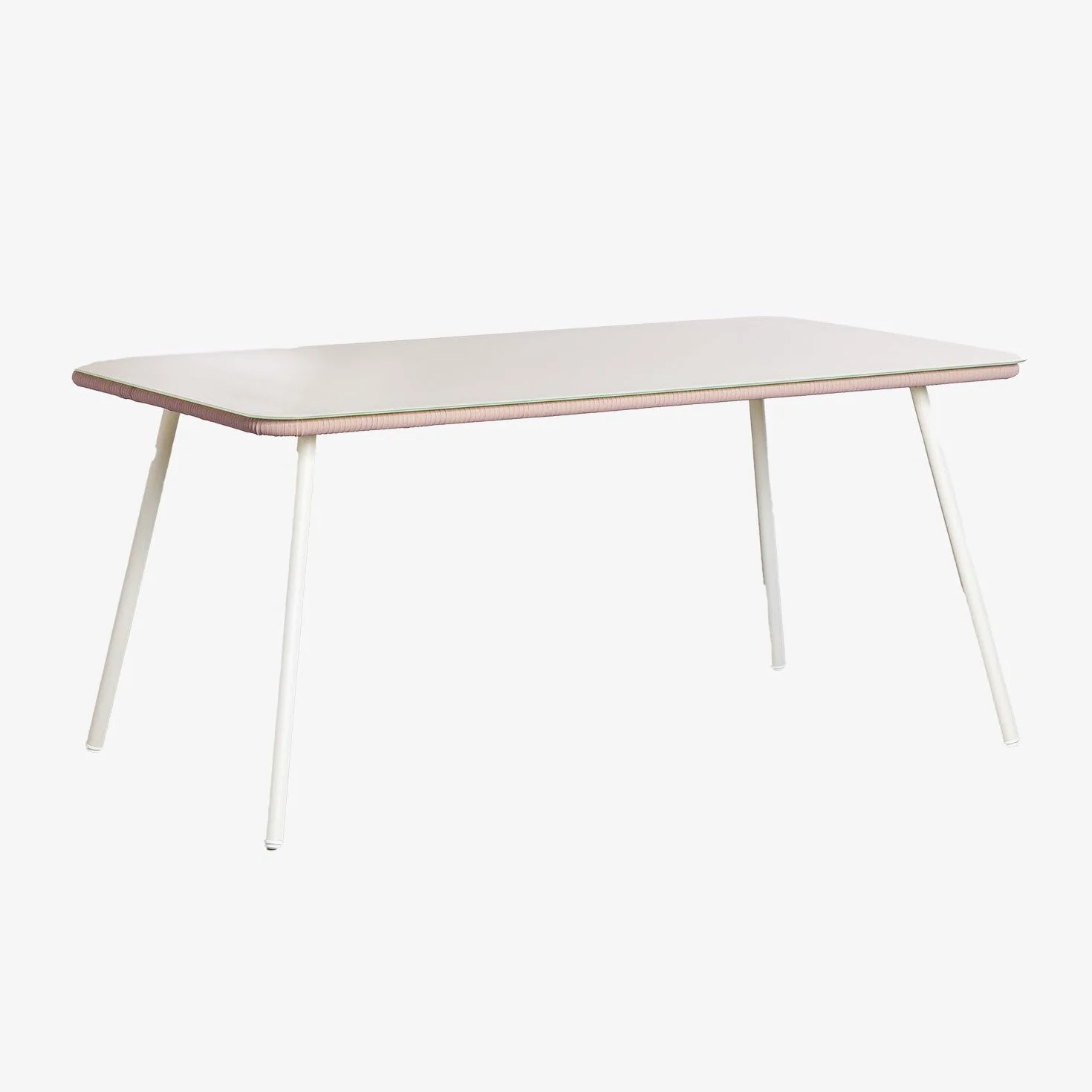SKLUM Stół ogrodowy prostokątny 160x90 cm ze szkła i aluminium Arhiza