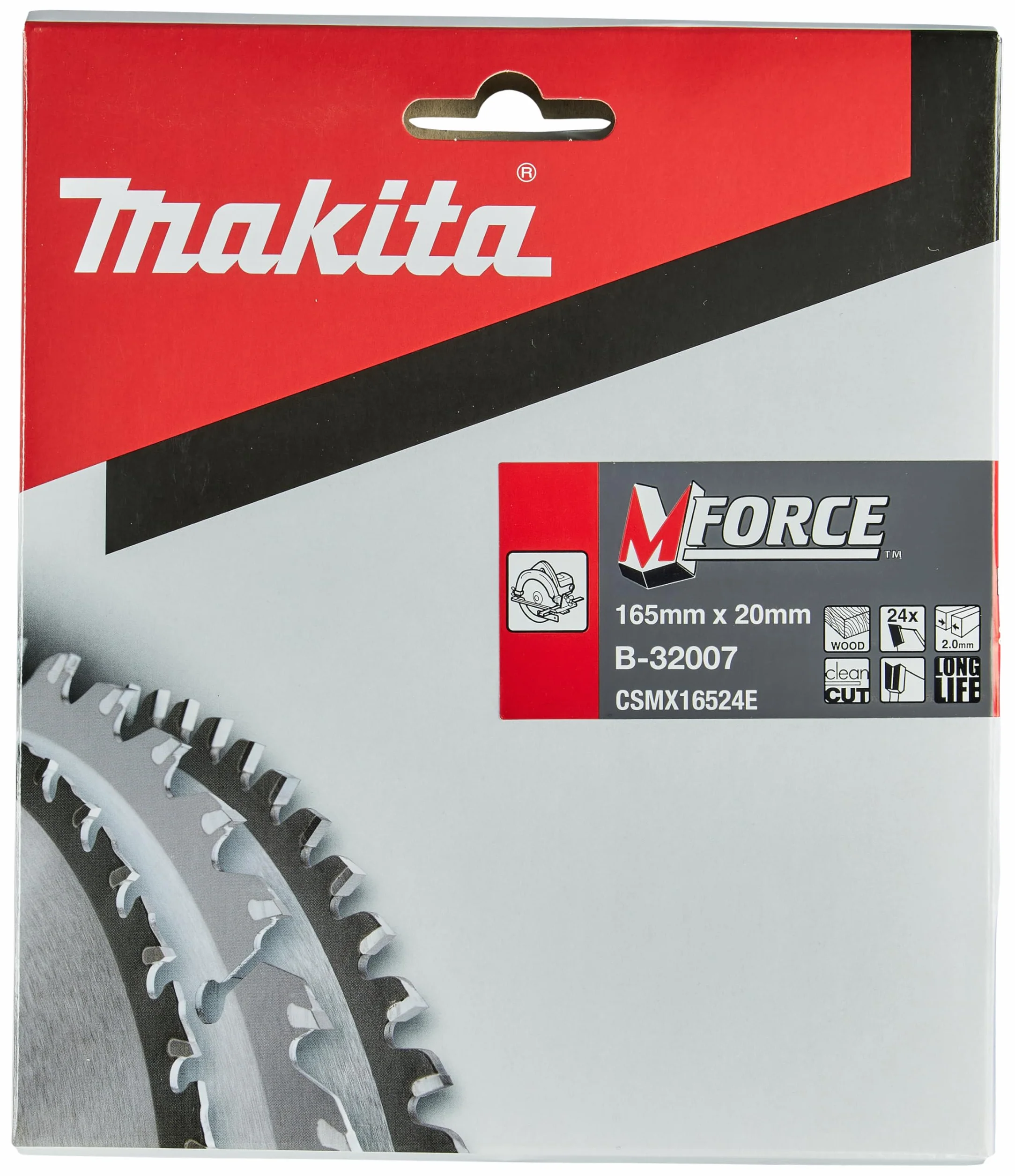 Makita B-32007 Mak-Force brzeszczot do piły tarczowej, 165 mm do ręcznej i stołowej piły tarczowej