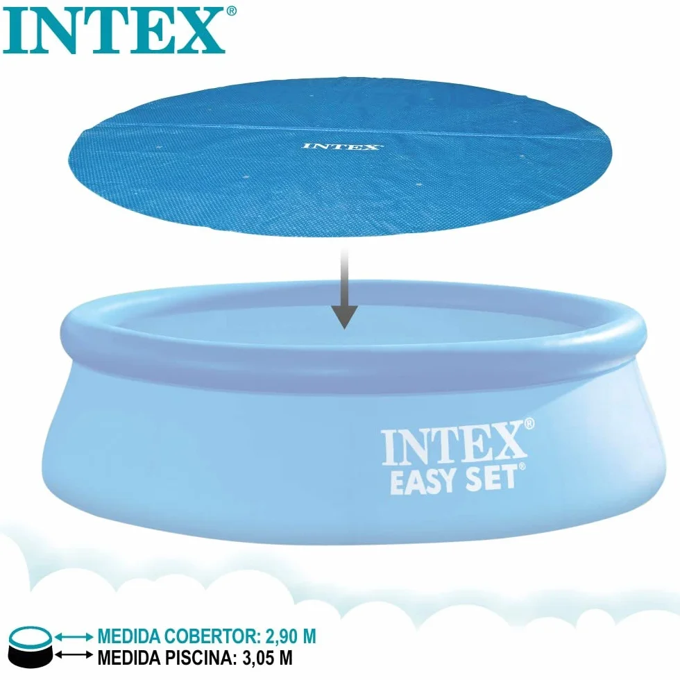 Intex Easy Set Frame Plandeka Solarna, Niebieski, 303 cm