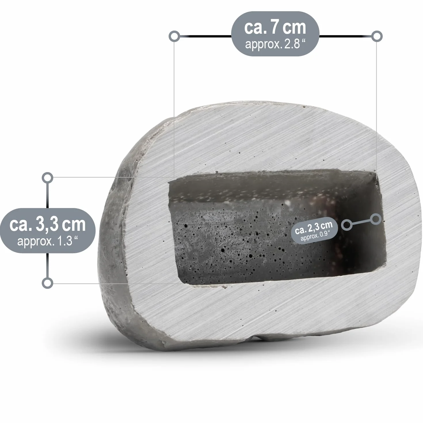 COM-FOUR® Key Stone „Pebblestone” - imitacja kamienia z tajna przegródka - sztuczna skala do geocachingu - kryjówka na klucze o wygladzie kamienia - kamienny manekin (1 sztuka - plaska)