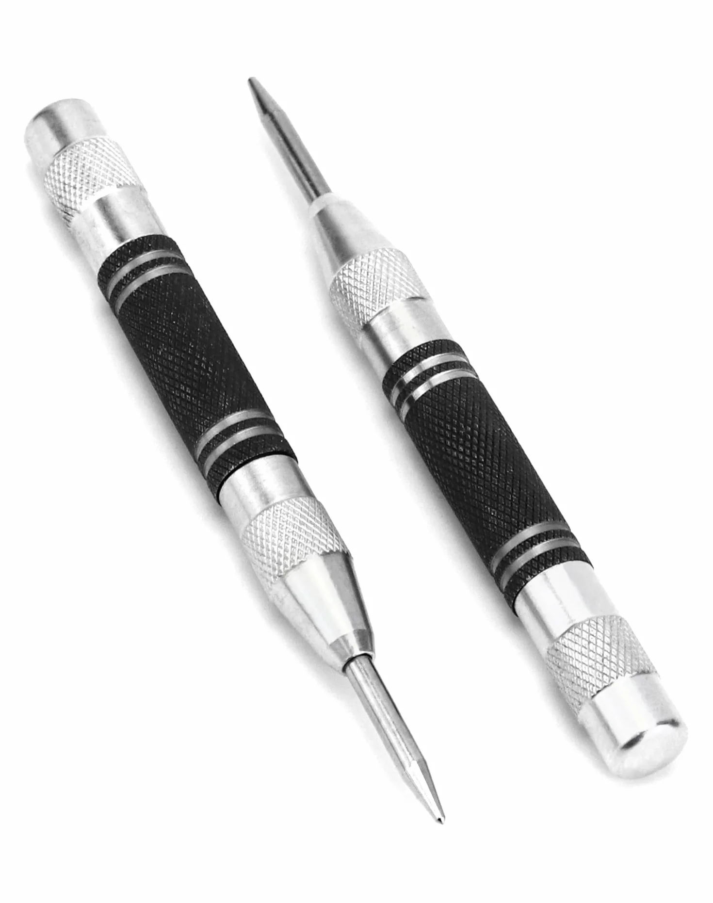 QWORK 2-częściowy punktak automatyczny, punktak sprężynowy, do metalu, drewna, szkła, blachy stalowej, 128 mm