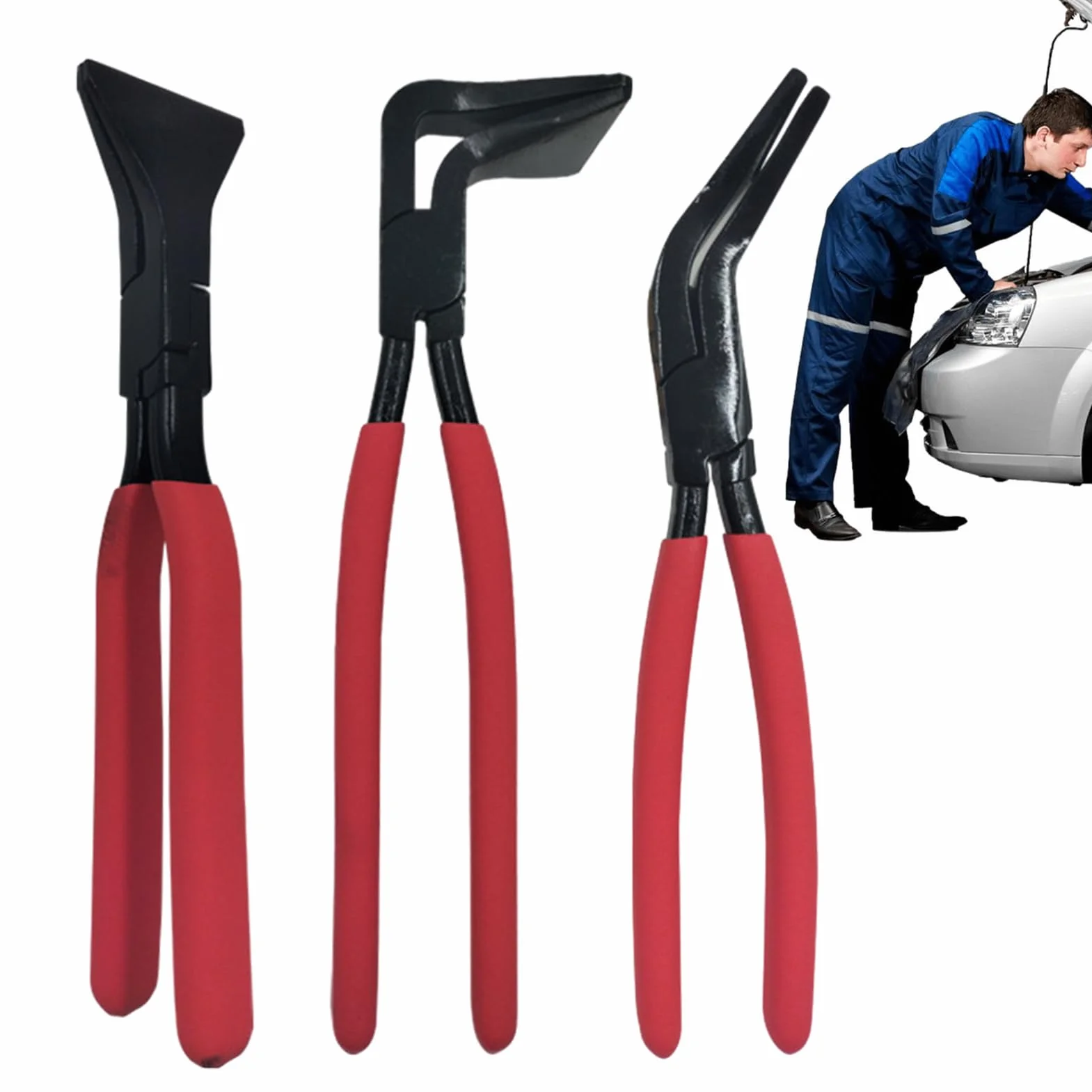 Zestaw Cęgów Blacharskich Zestaw 3 Sztuk Ręcznych Giętarek Do Blachy | Ergonomiczne Szczypce Do Zaginania Blachy do Prac Domowych Samochodowych Hydraulicznych i