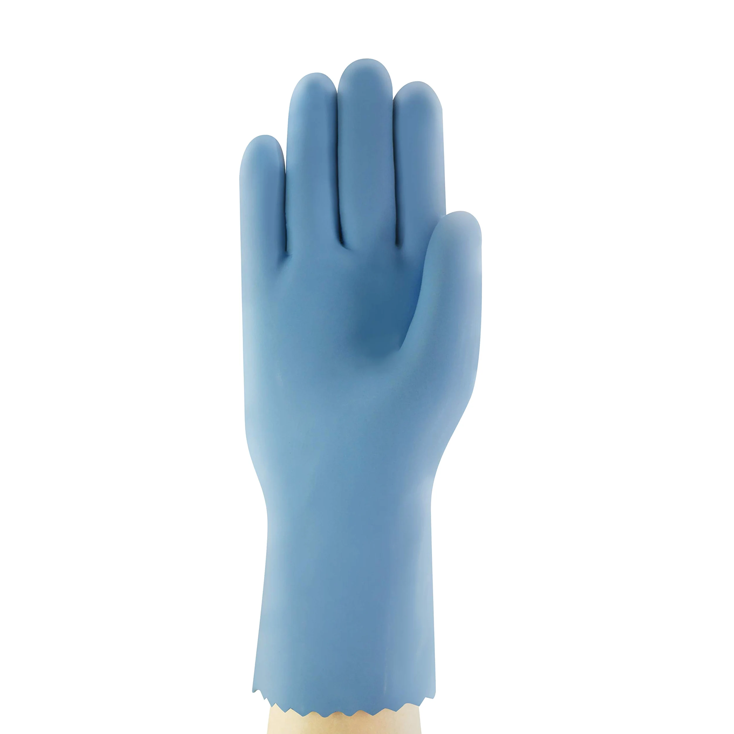ANSELL ALPHATEC 62-201 Lateksowe rękawiczki jednorazowe, ochrona chemiczna i mechaniczna, komfort i elastyczność wysoka, wysokiej jakości rękawiczki jednorazowe, przemysłowe EPI, niebieskie,S (12 par)