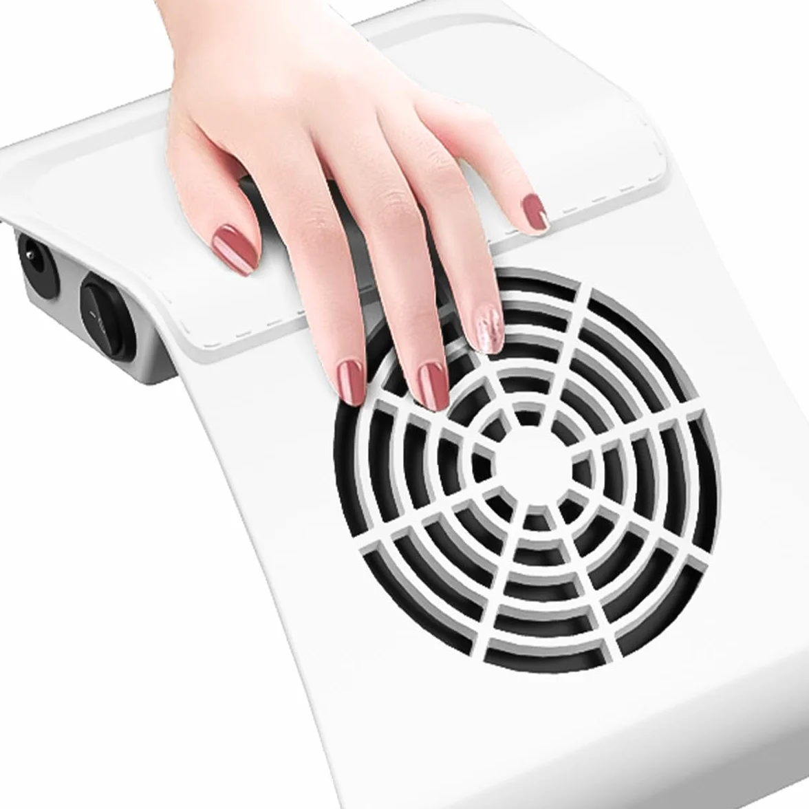 Sarini 40W Odkurzacz do paznokci Odpylacz do Manicure Pedicure Narzędzie do czyszczenia zdobień paznokci Biały Profesjonalny system odsysania pyłu do salonu paznokci