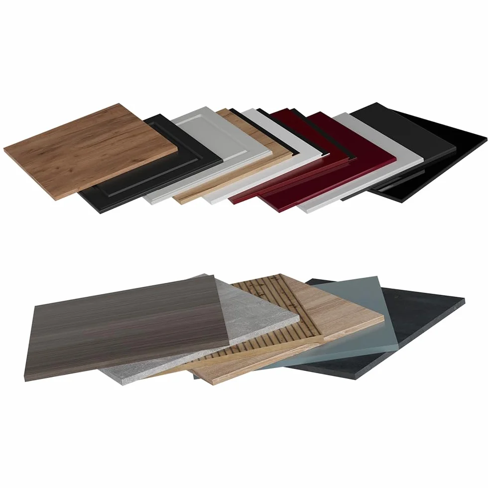 Vicco Front kuchenny "R-Line", Czerwony połysk, 59.6 x 196 cm | front meblowy do szafki pod zabudowę lodówki, adapté aux armoires de cuisine R-Line pour une installation facile