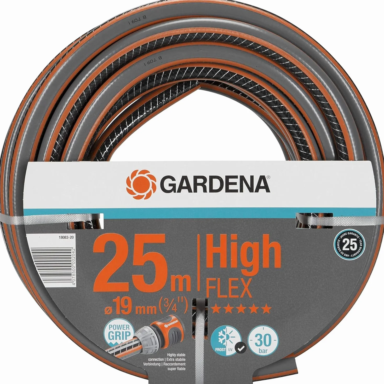 Gardena Comfort HighFLEX wąż ogrodowy 19 mm 3/4" 25 m 30 bar Power Grip 18083-20