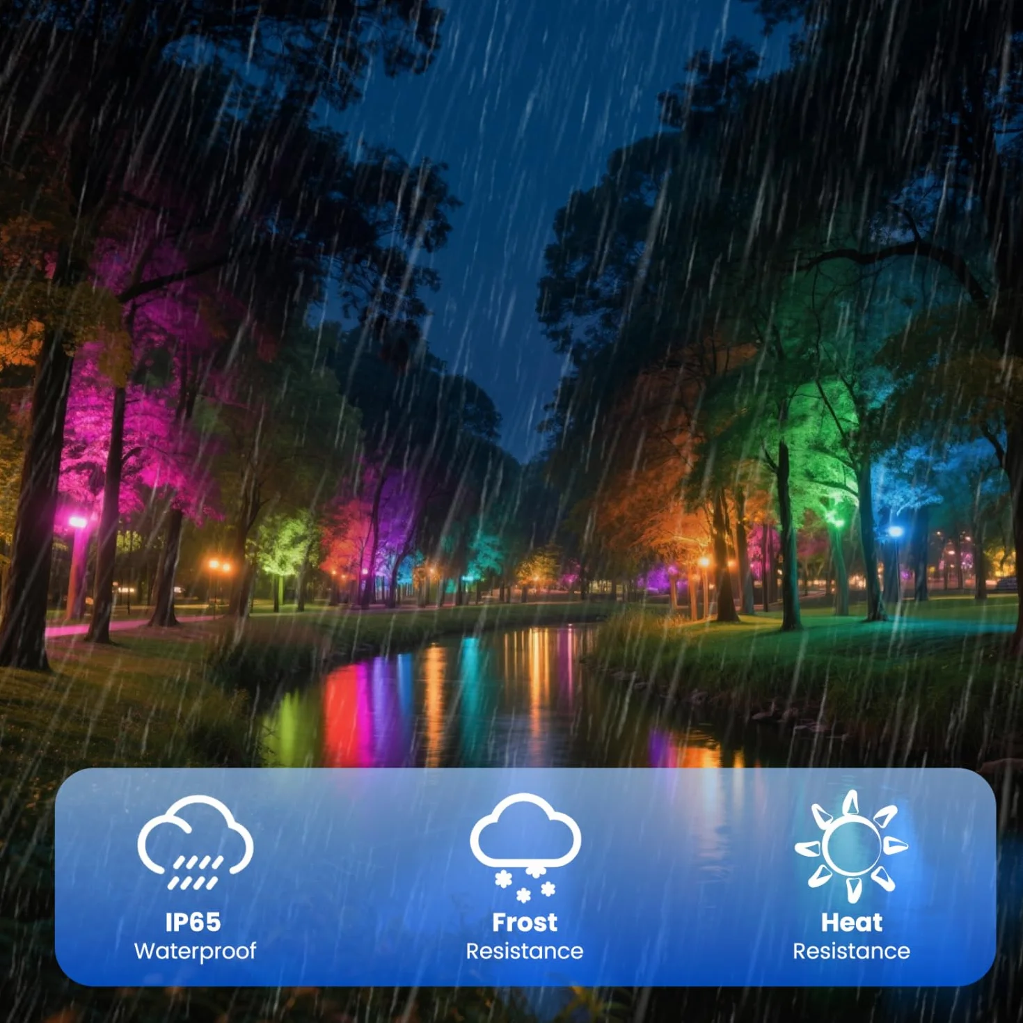 Aigostar - Zewnętrzny reflektor LED RGB, 50W, z pilotem zdalnego sterowania