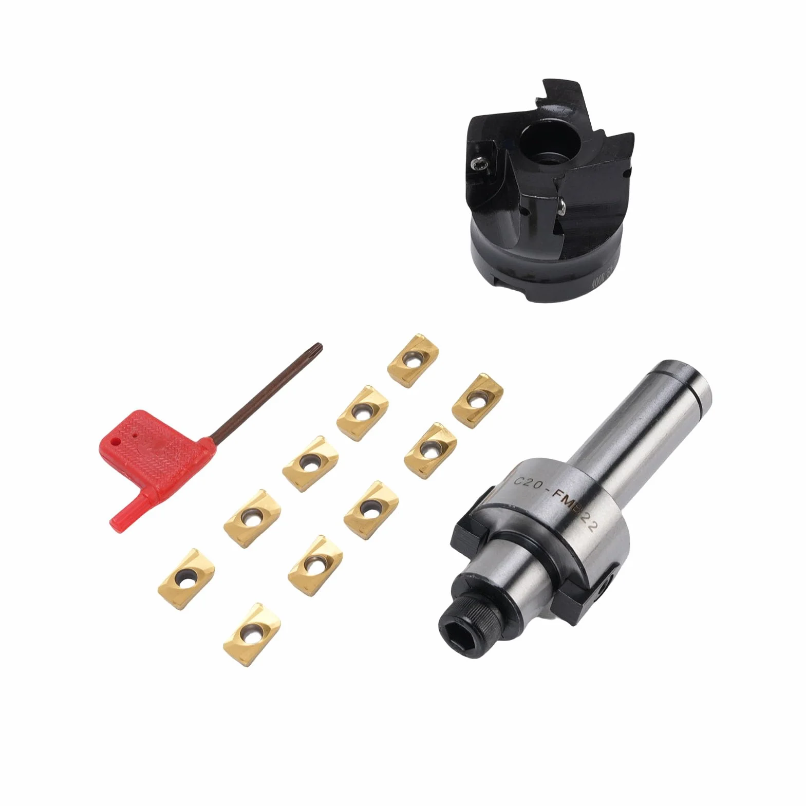 400R 50 22 4T Frez Czołowy 50mm 4-ostrzowy Frez Palcowy z Wkładkami z Węglika APMT1604 do Frezarki CNC Tokarka Wytaczadło