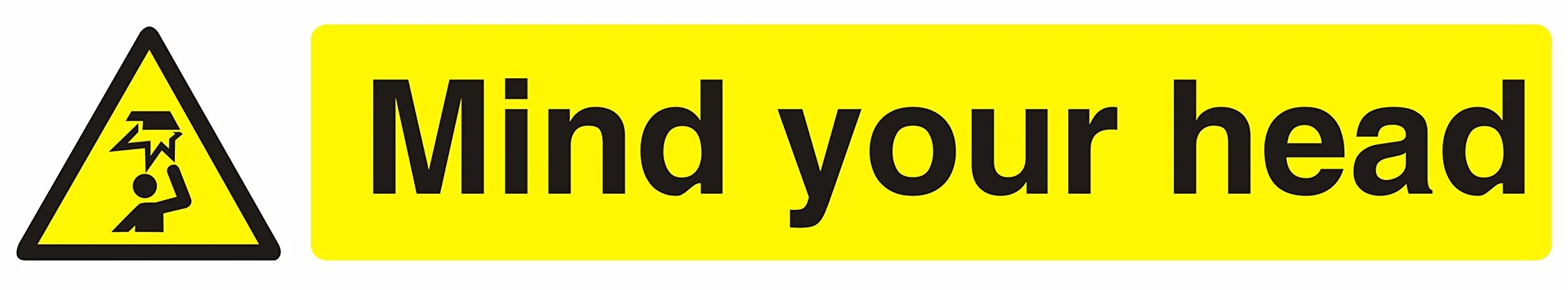 Seco Znak Mind Your Head, 300 mm x 50 mm - samoprzylepny winyl