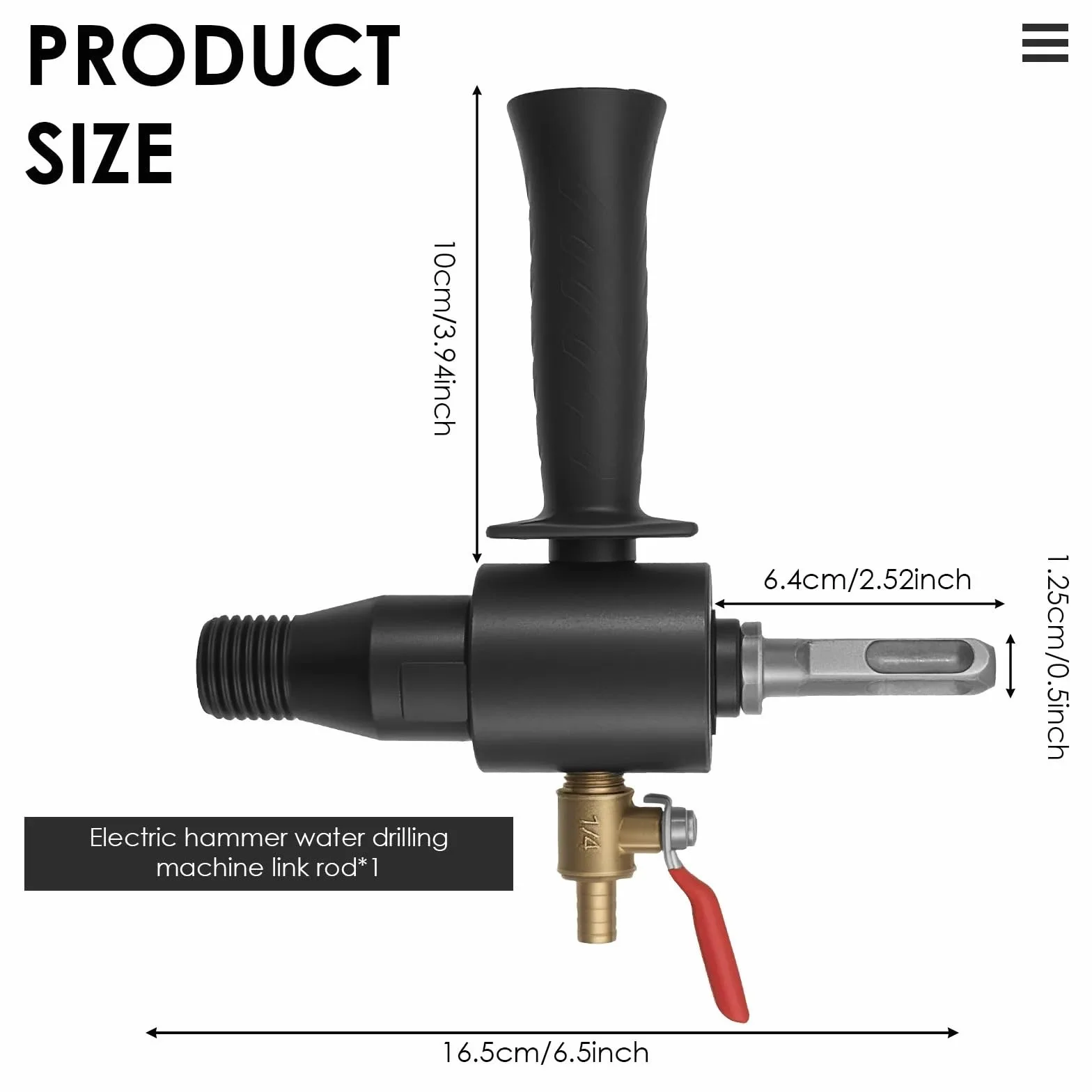 SDS PLUS Drill Adapter Electric Hammer Water Injection Adapter Carbon Steel Hammer Water Injection Converter With 2 Conversion