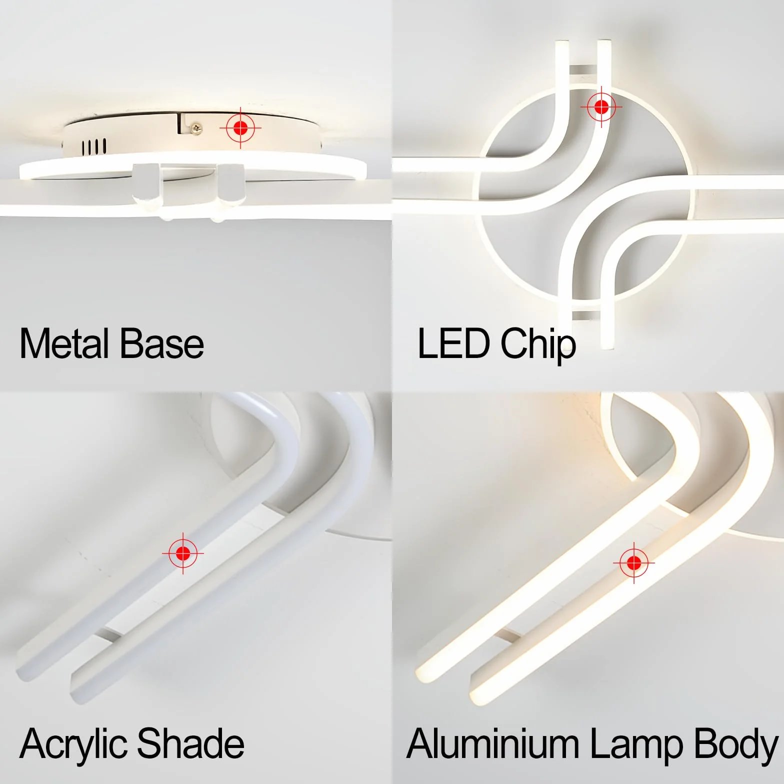 LED Ściemnialna Lampa sufitowa, 32W 3200lm Nowoczesna Ściemnialna Lampa sufitowa Z pilotem, 70cm Lampy sufitowe do salonu Sypialni Kuchni Korytarza Oświetlenie Oprawa, Czarny A