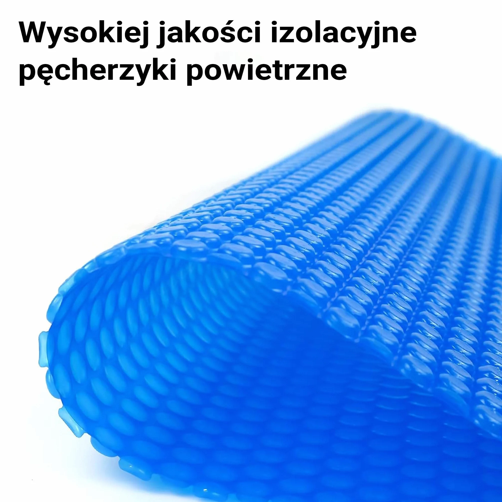 Wiltec Mata solarna do basenu 4 x 6 m, niebieska folia bąbelkowa na basen o grubości 400 µ, prostokątna, do podgrzewania wody w basenie