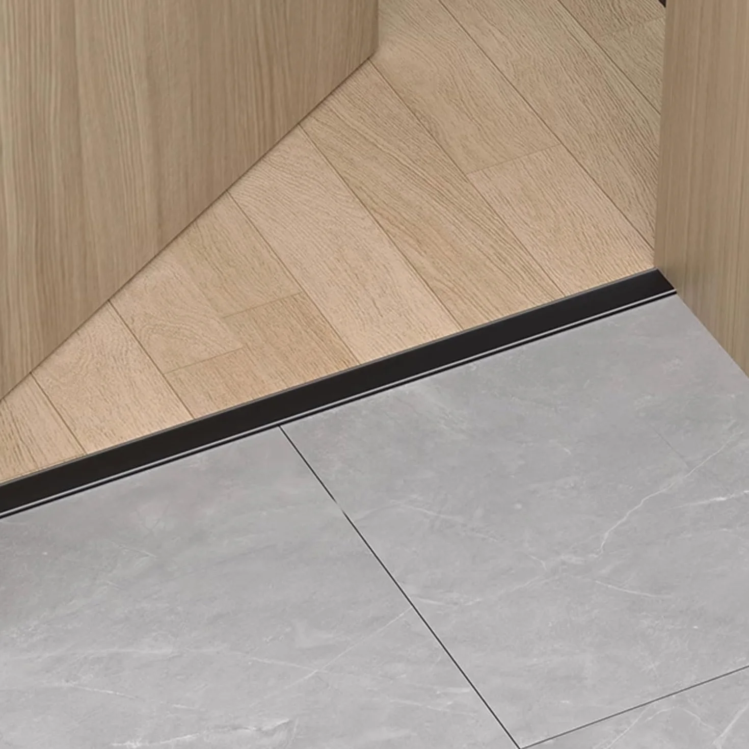 Ciemnoszara aluminiowa listwa wykończeniowa T do płytek drewnianych podłóg betonowych - 50 mm (2 cale) x 0,9 m osłona krawędzi łatwa instalacja, idealna do renowacji domu