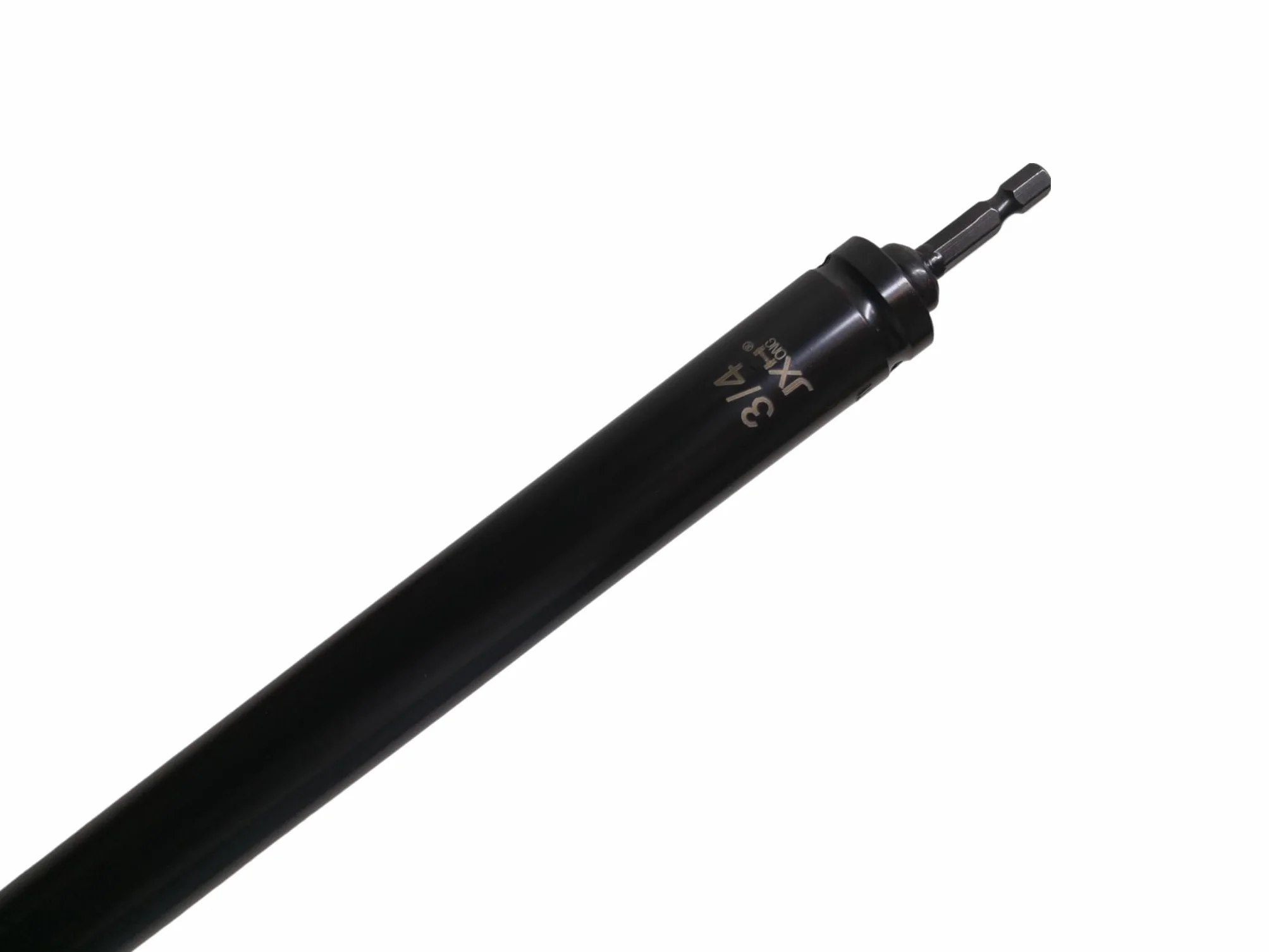 Gniazdo drążone 3/4" (19 mm), długość 11,5 cala, napęd 1/2" lub chwyt sześciokątny 1/4", 6-punktowe, do długich prętów gwintowanych/śrub/kołków