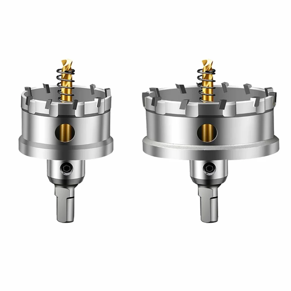 Frez z węglika spiekanego, Zestaw otwornic ze stopu 15-50 mm Końcówka węglikowa Zestawy wierteł rdzeniowych do cięcia metalu 1 szt(127mm)