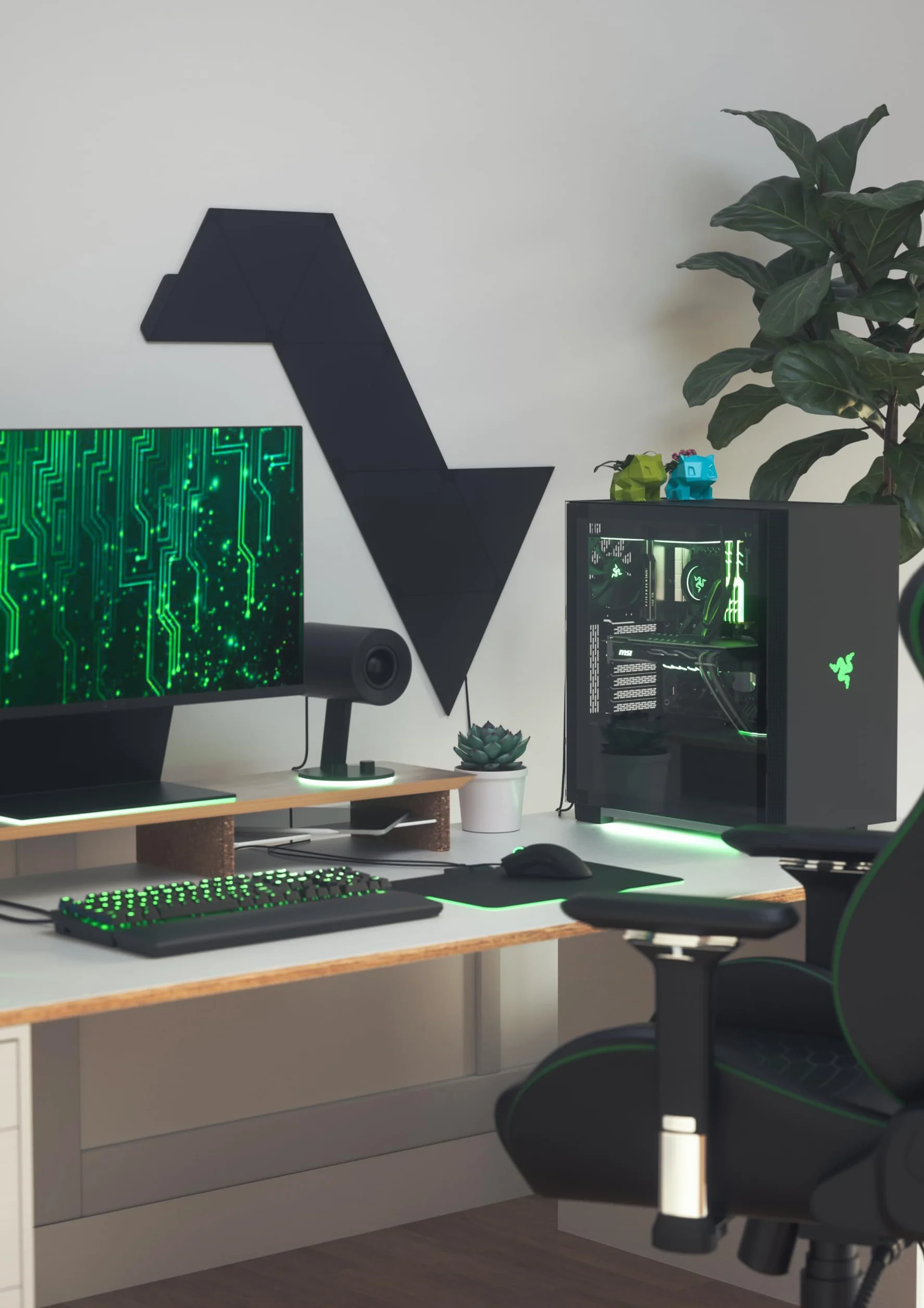 Nanoleaf Shapes Ultra Black Triangle Expansion Pack, 3 dodatkowe trójkąty LED - modułowe wewnętrzne kinkiety ścienne, inteligentne światła LED RGBW 16 M kolory WiFi, kompatybilne z Alexa